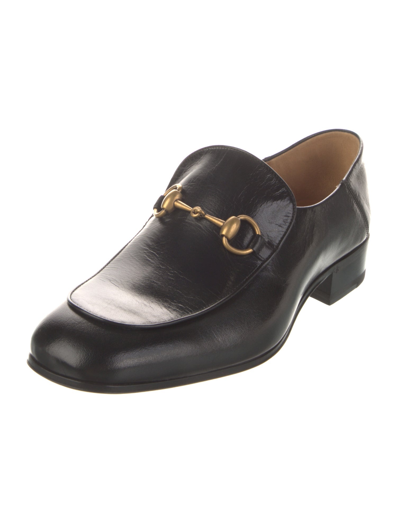 Gucci Horsebit Accent Leather Dress Loafers