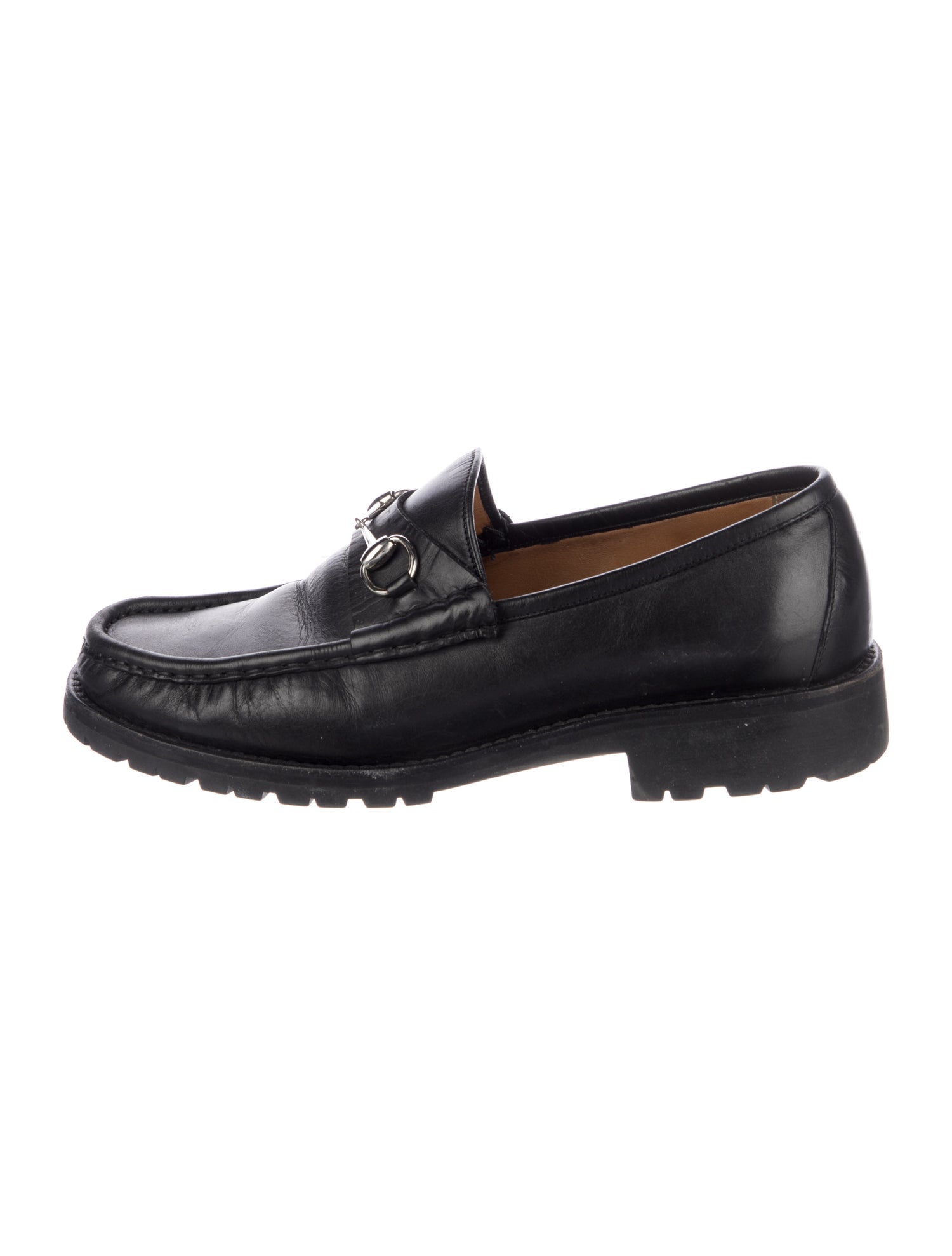 Gucci Horsebit Accent Leather Dress Loafers