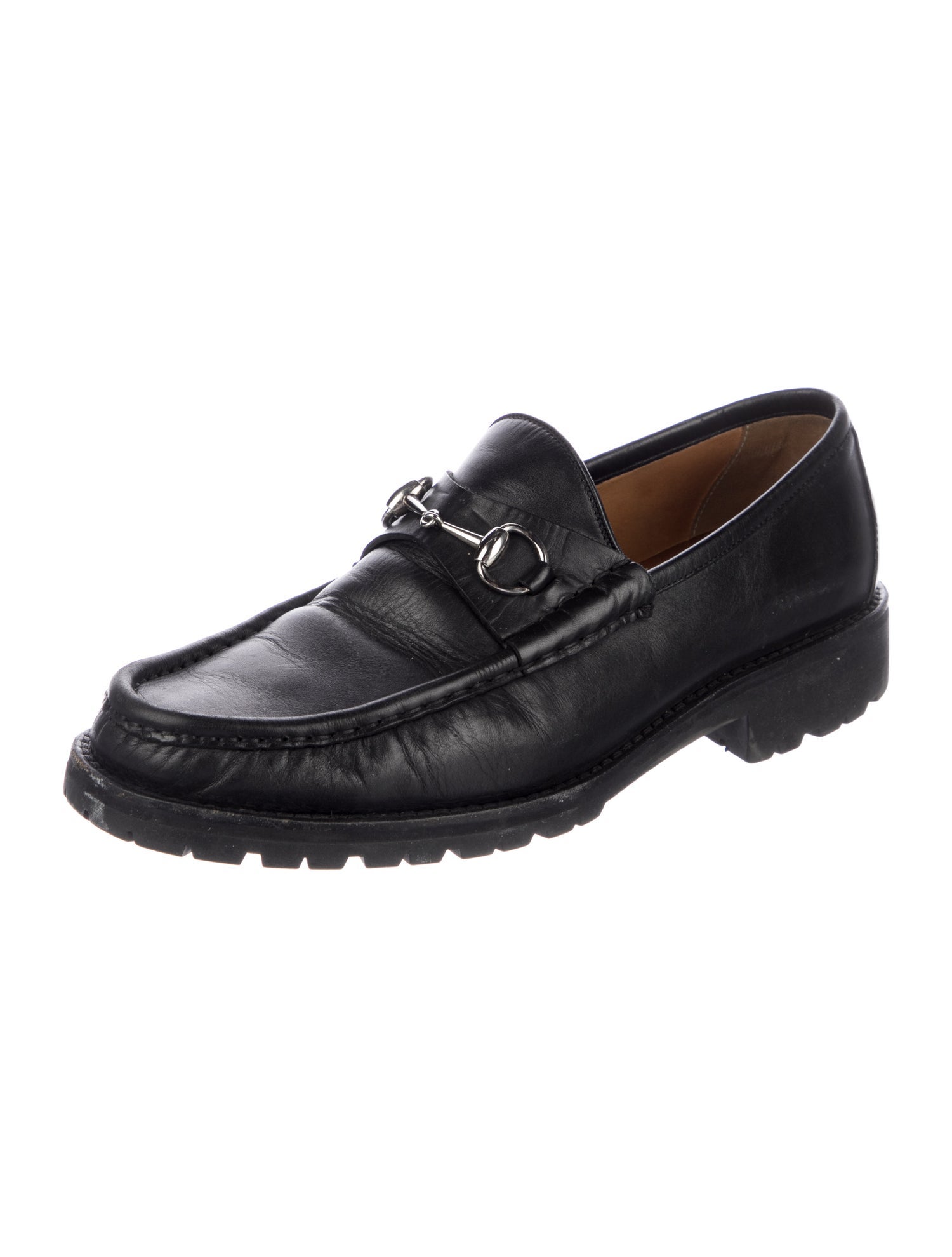 Gucci Horsebit Accent Leather Dress Loafers
