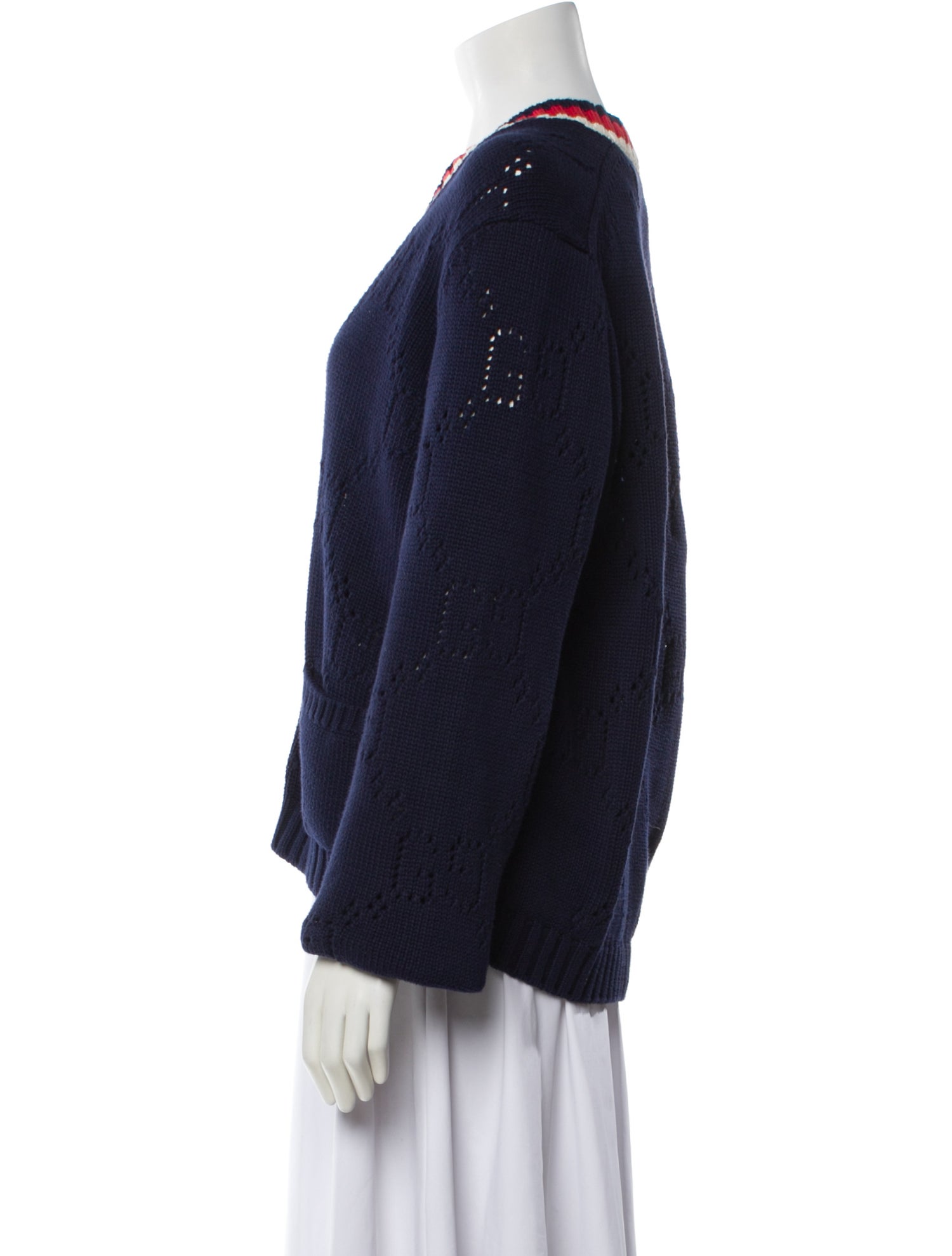 Gucci Striped V-Neck Sweater