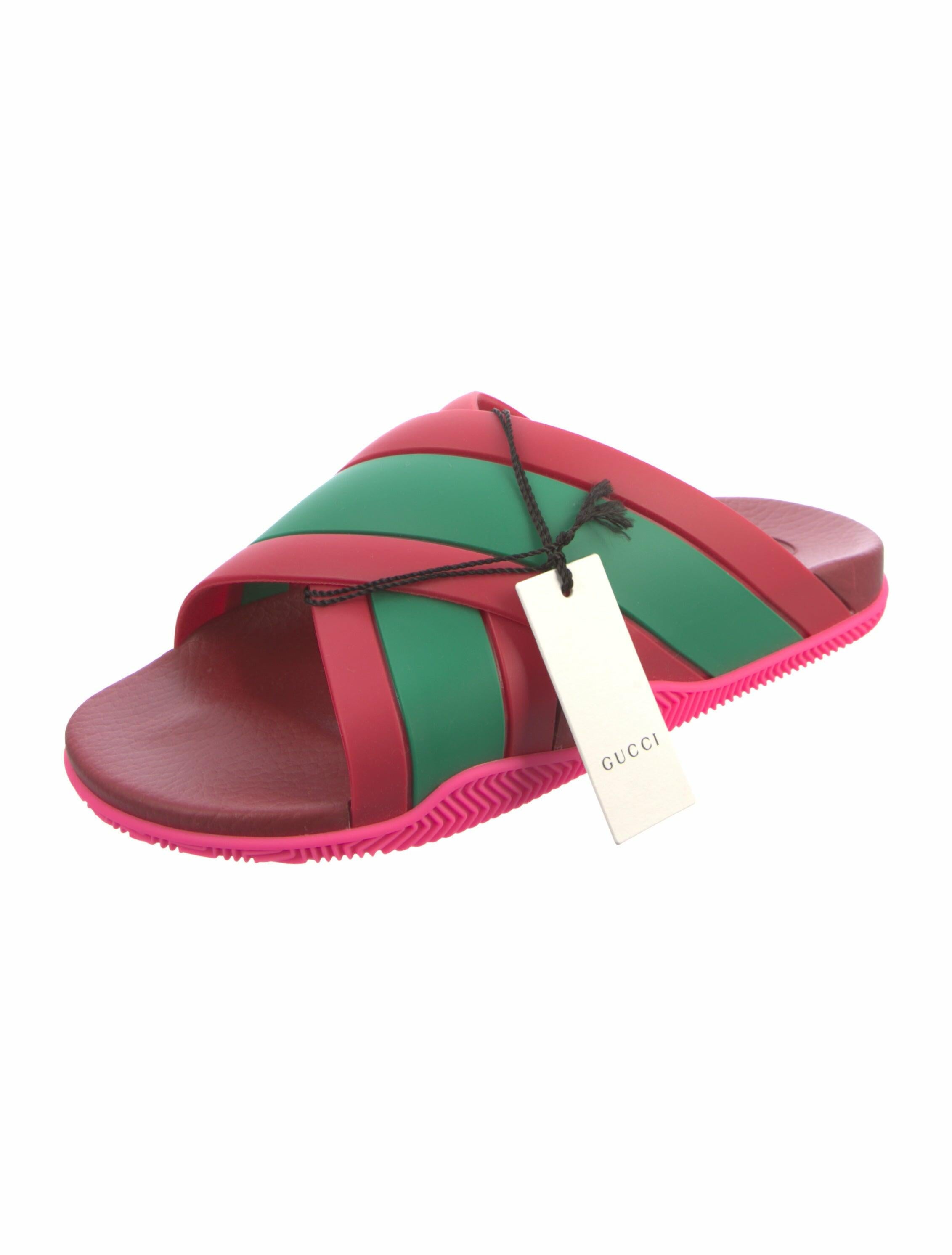 Gucci Web Accent Rubber Flats w/ Tags