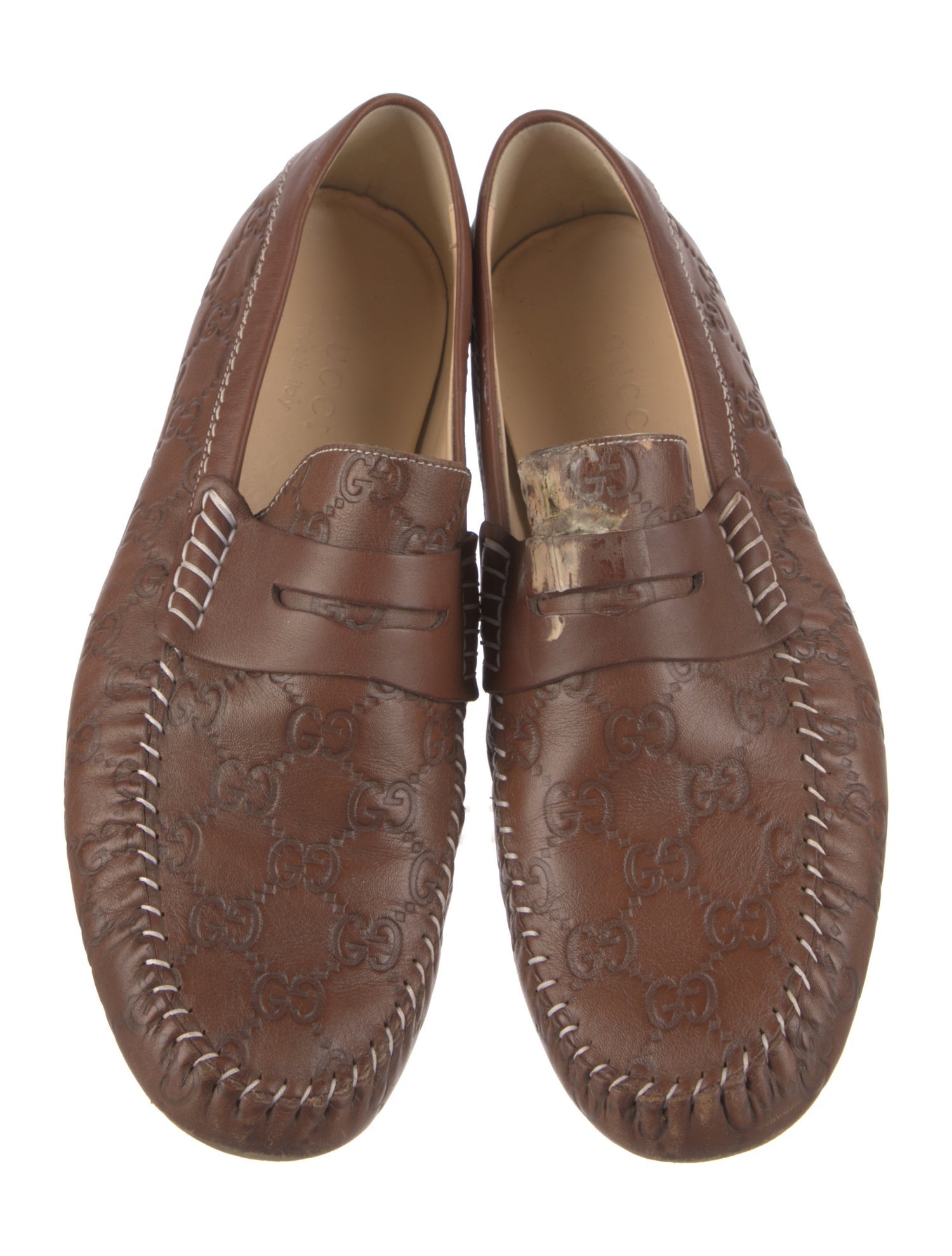 Microguccissima Pattern Leather Drivers