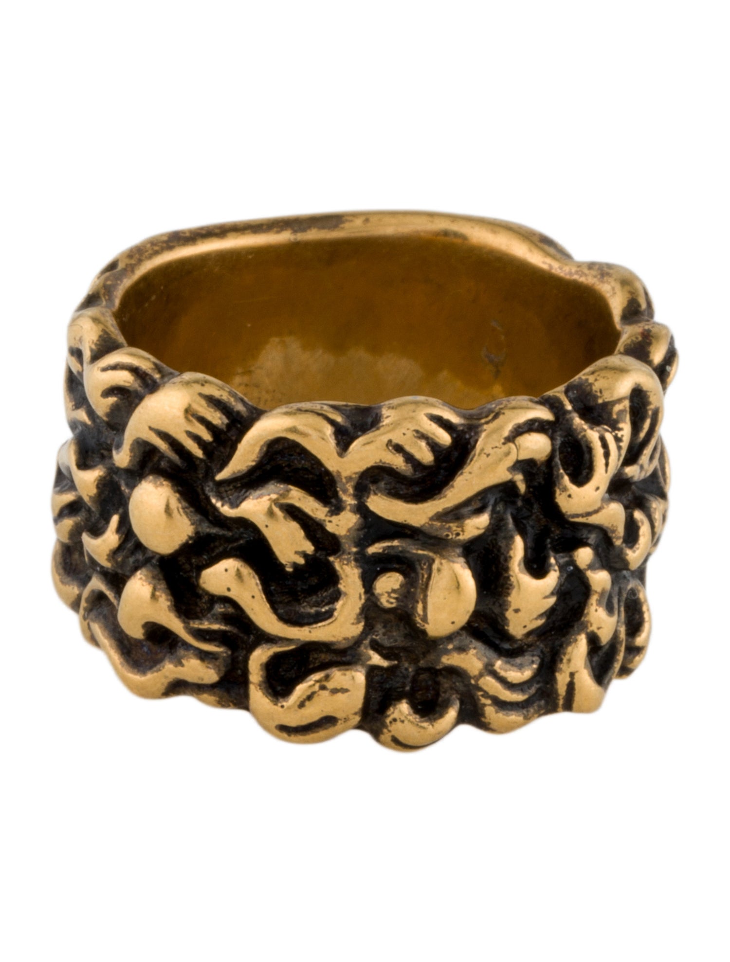 Gucci Lion Mane Band Ring