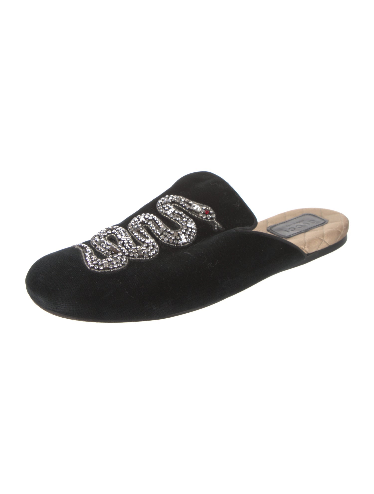Gucci Kingsnake Velvet Mules