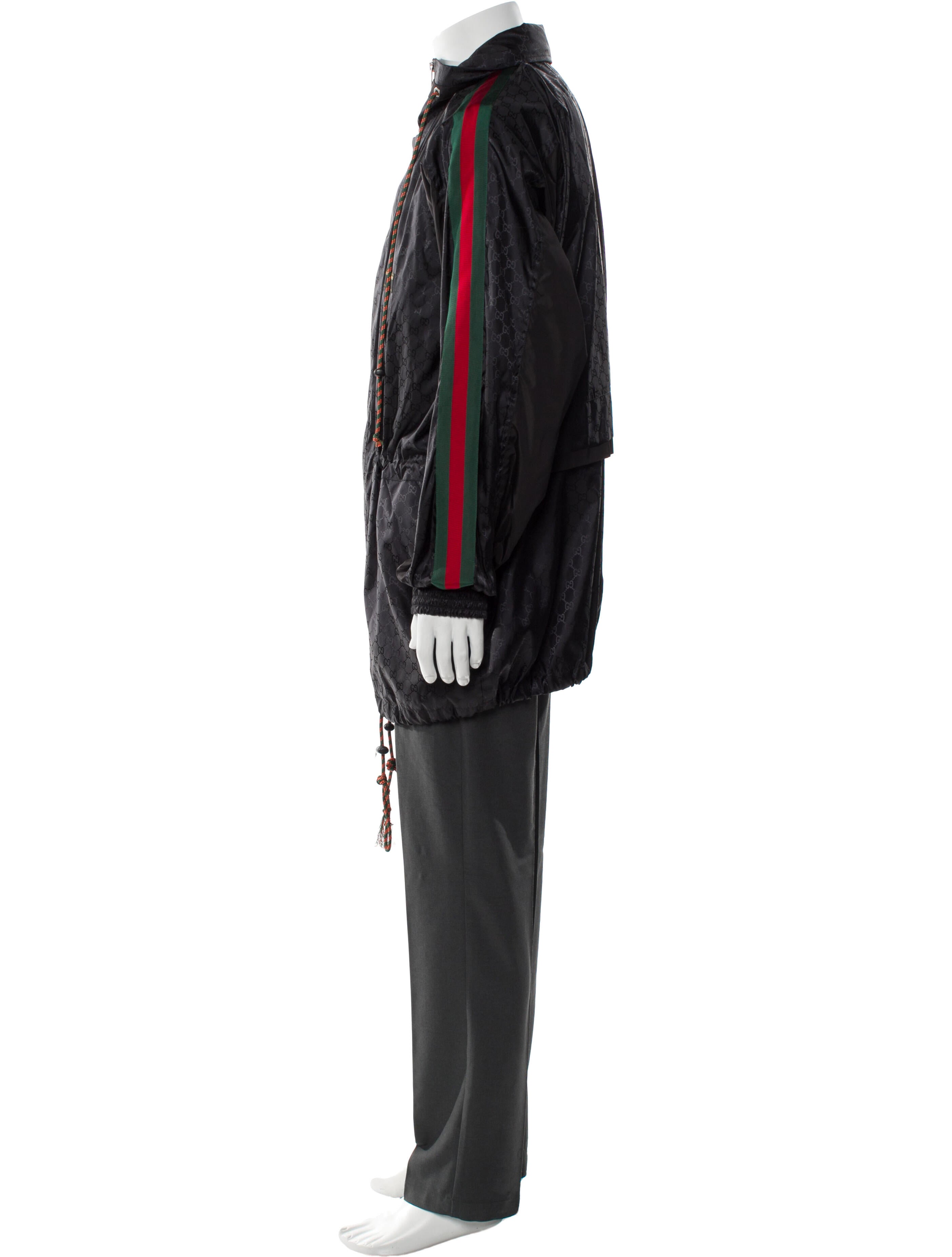 Gucci Web Accent Printed Parka