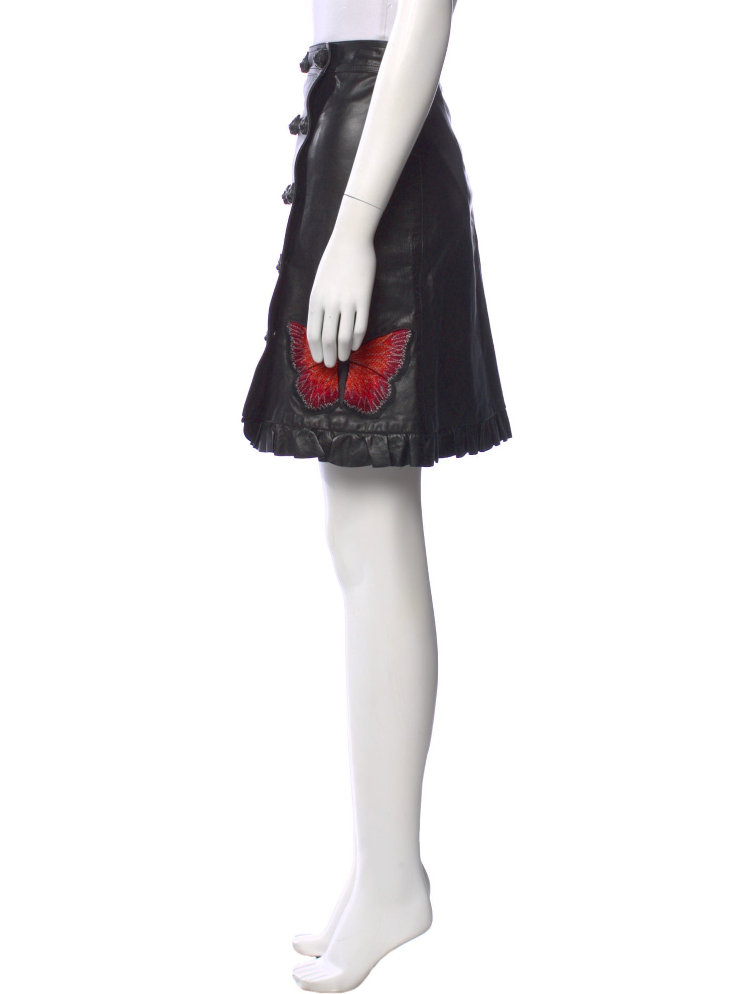 Gucci Leather Mini Skirt