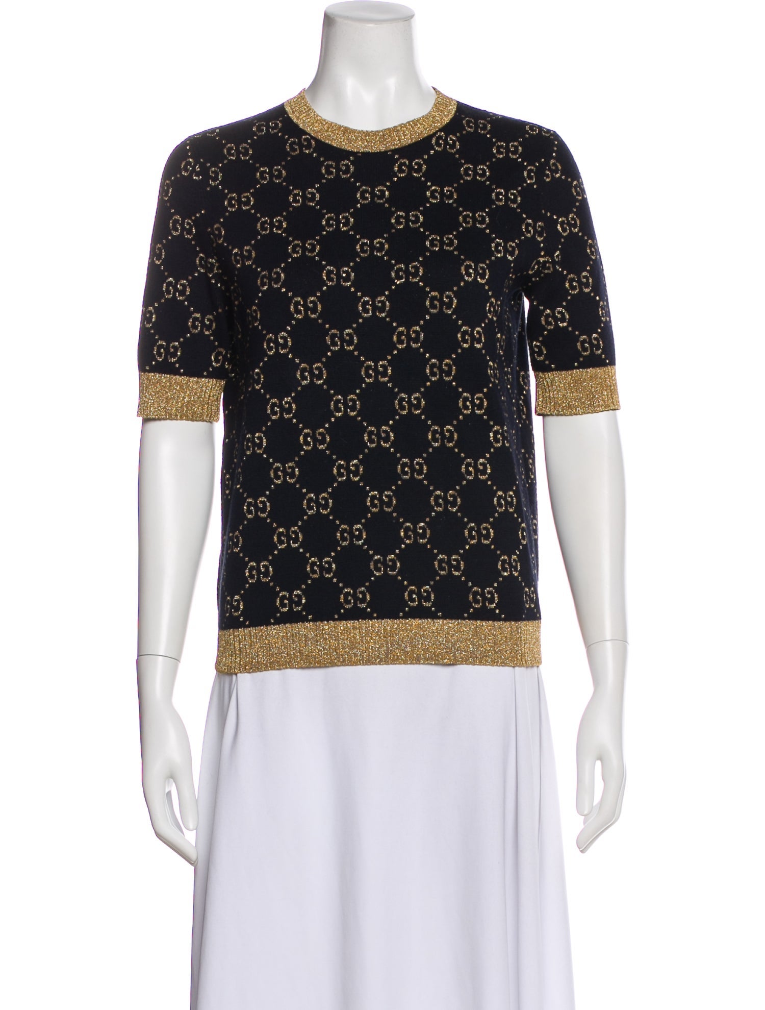 Gucci Graphic Print Crew Neck Top