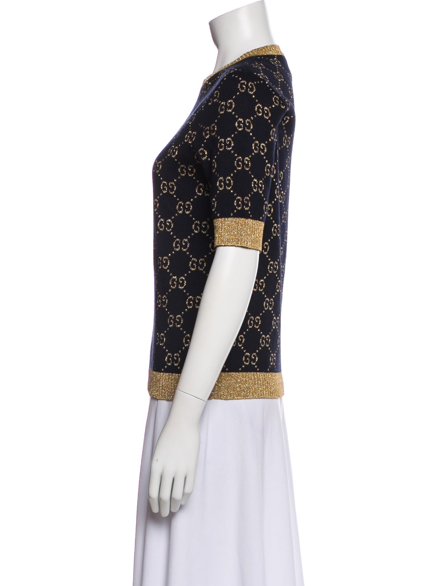 Gucci Graphic Print Crew Neck Top