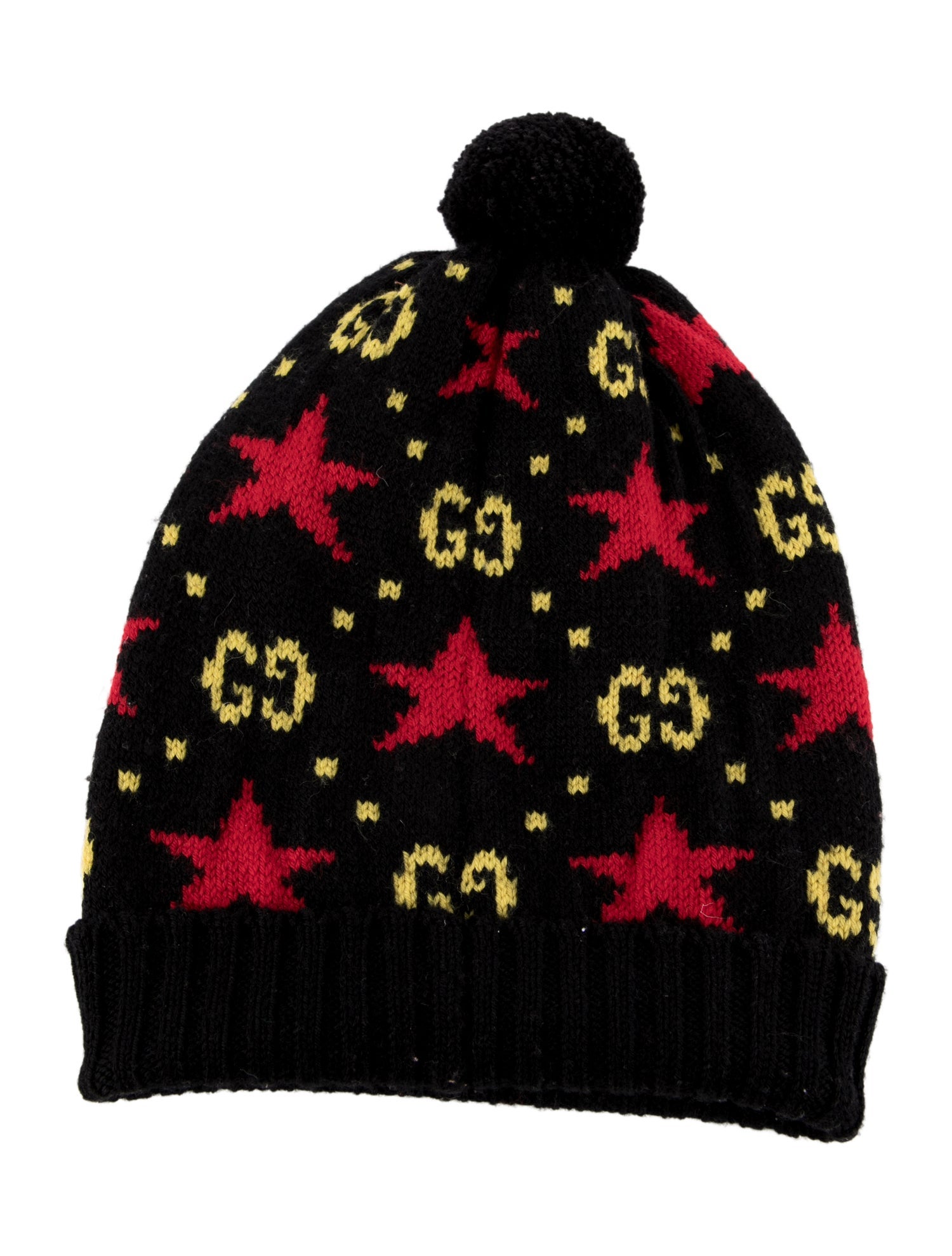 Gucci Wool Knit Pattern Print Beanie