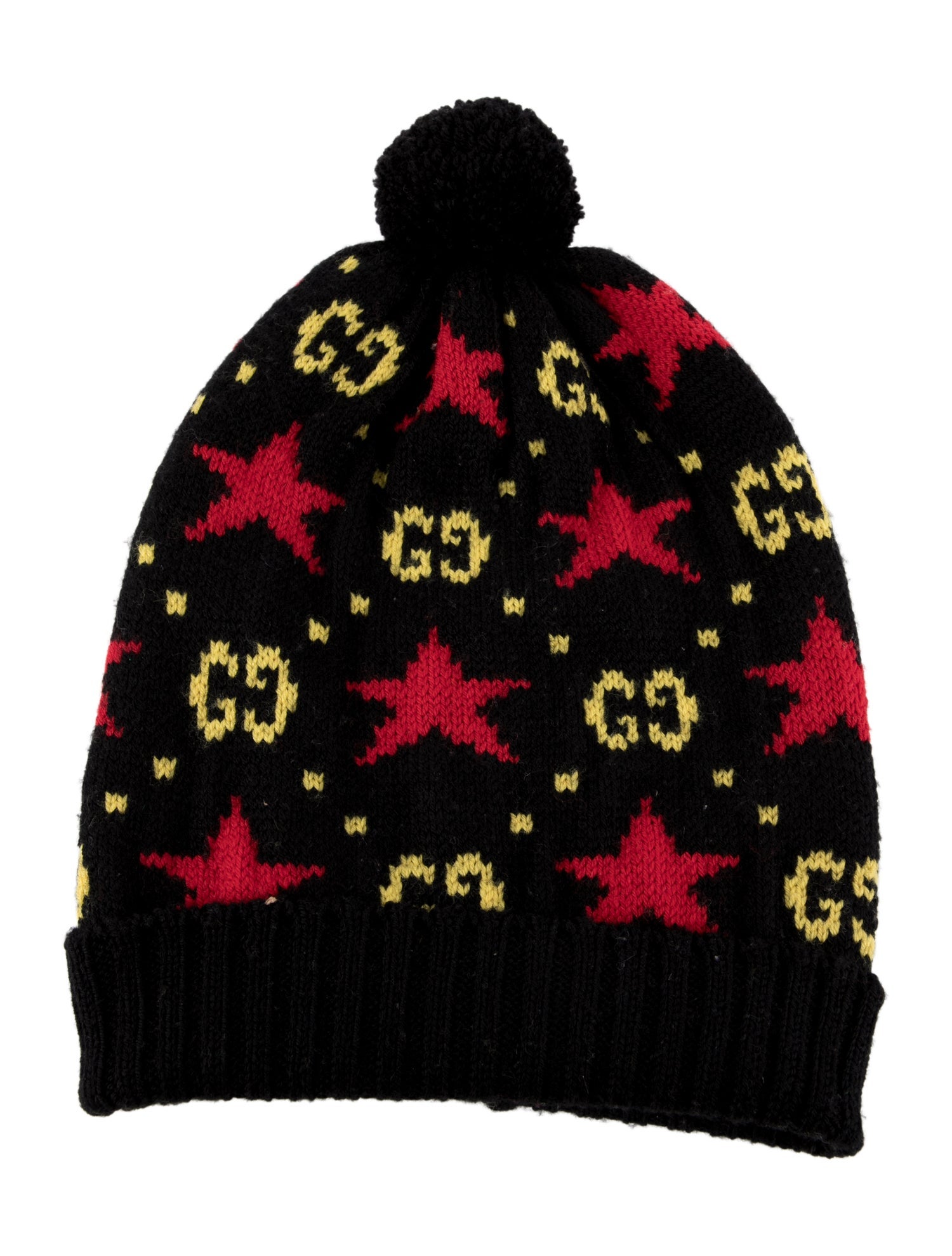 Gucci Wool Knit Pattern Print Beanie