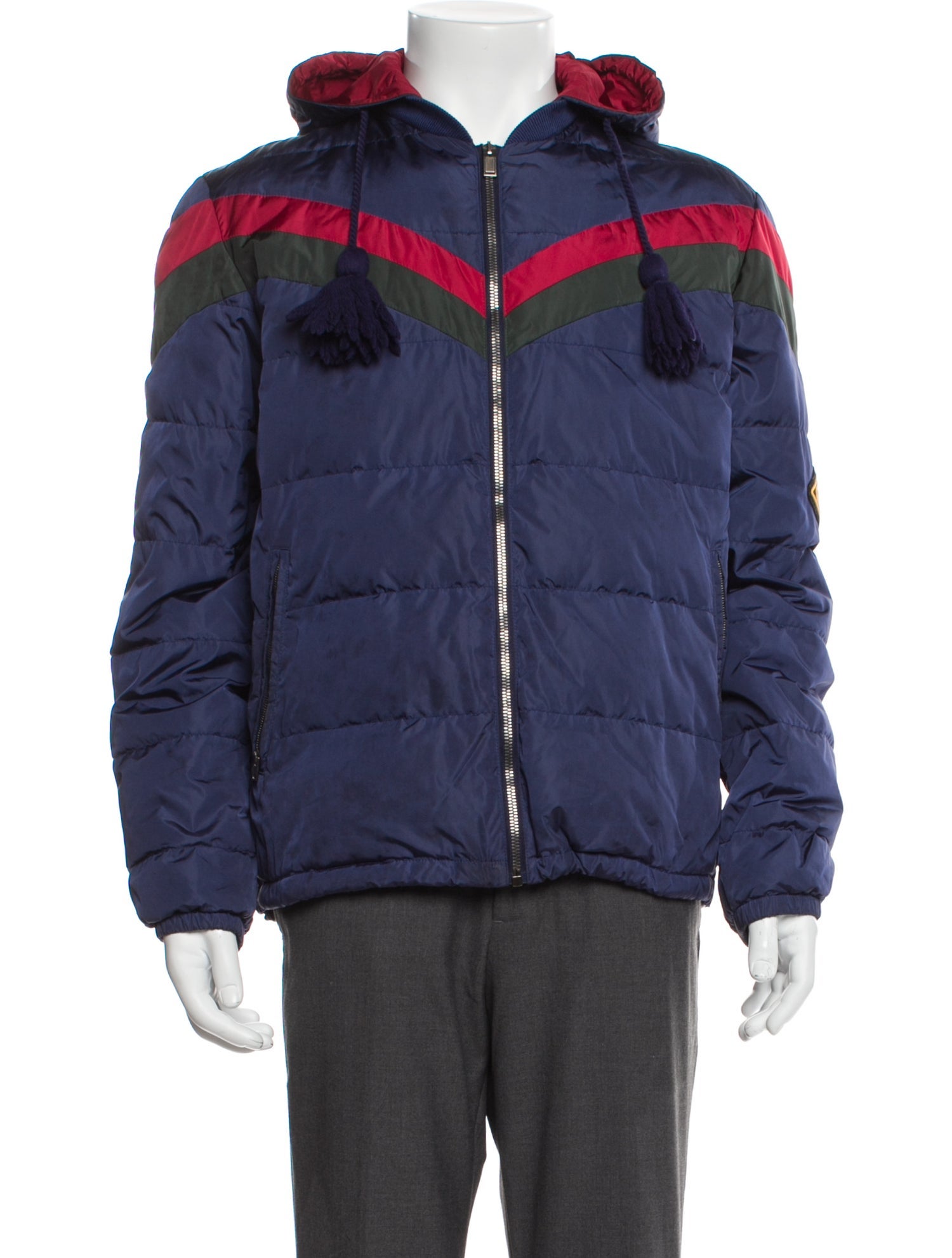 Gucci 2018 Web Accent Puffer Coat