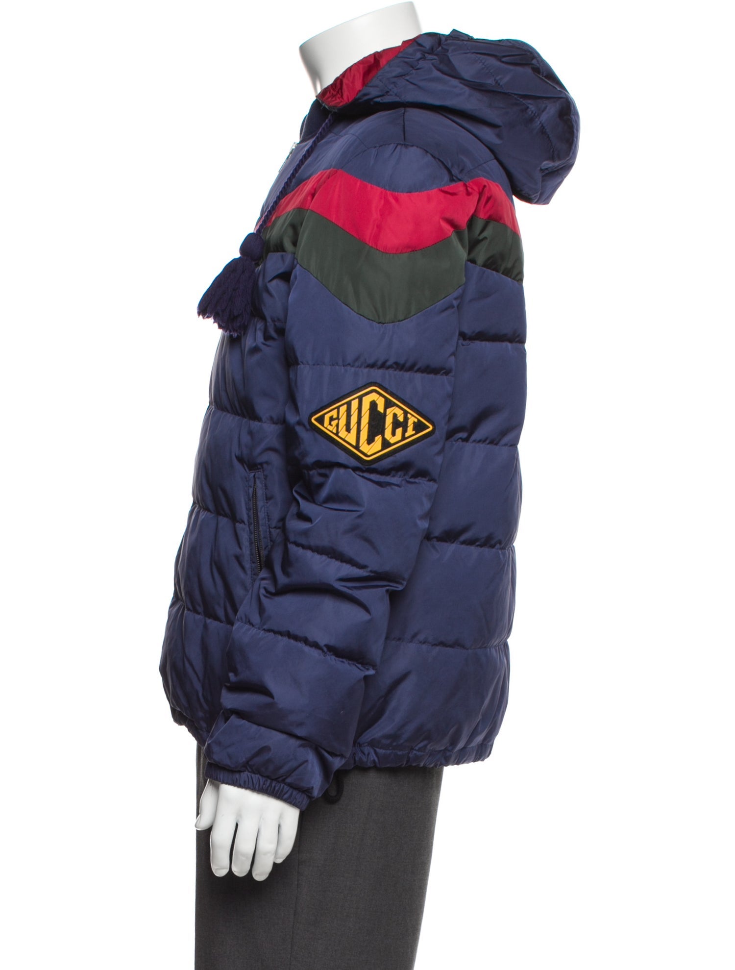 Gucci 2018 Web Accent Puffer Coat