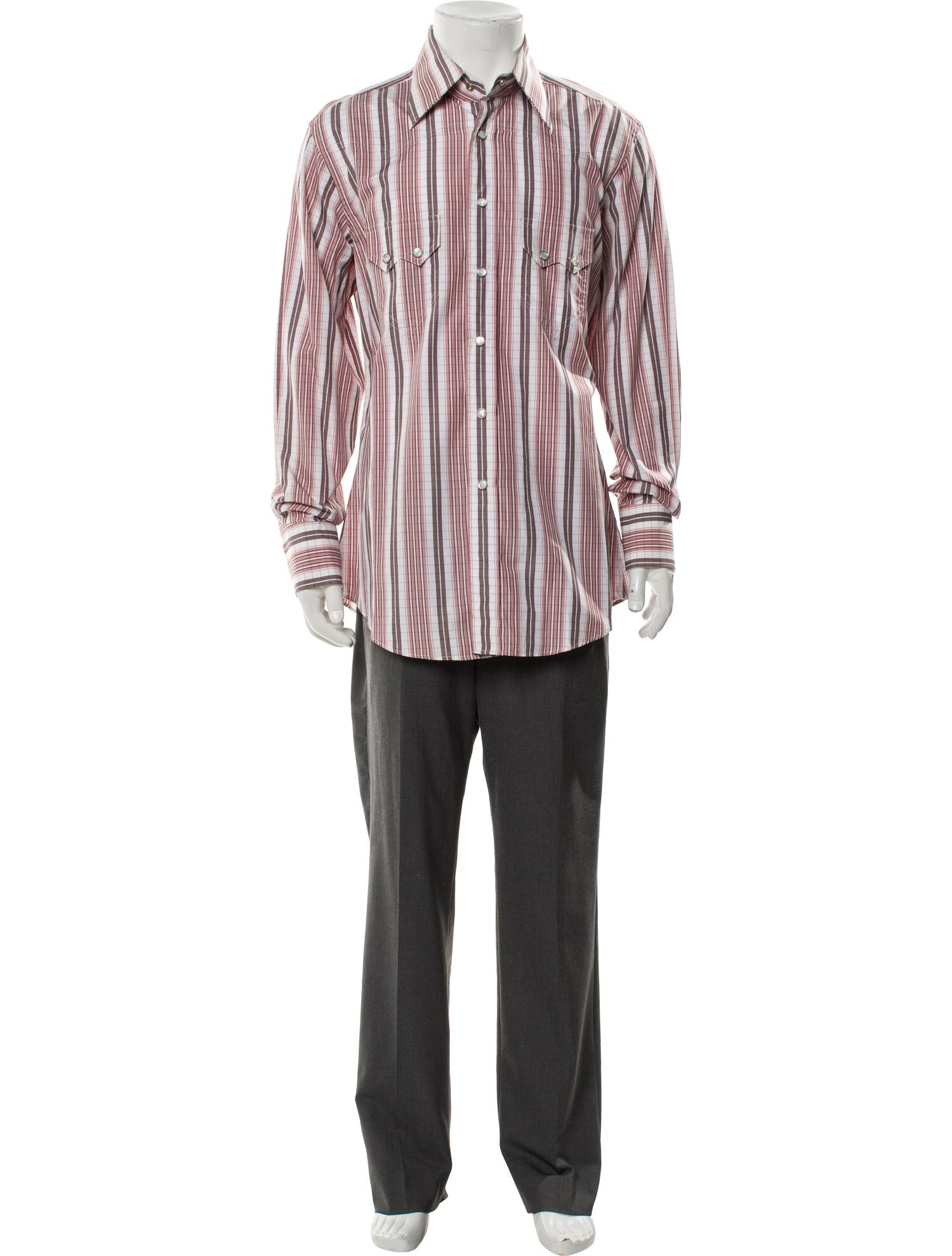 Gucci Striped Long Sleeve Dress Shirt