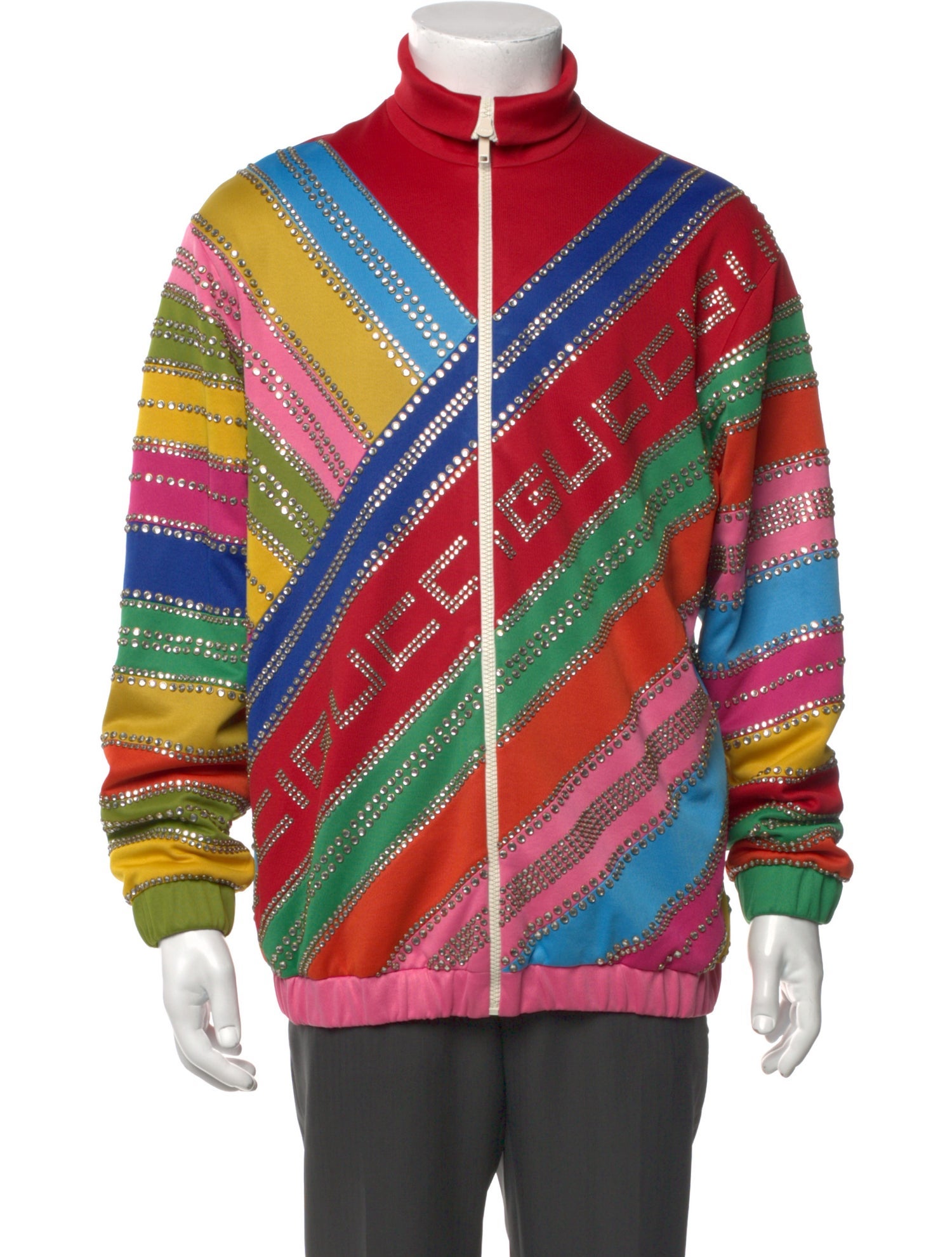 Gucci 2019 Striped Moto Jacket w/ Tags