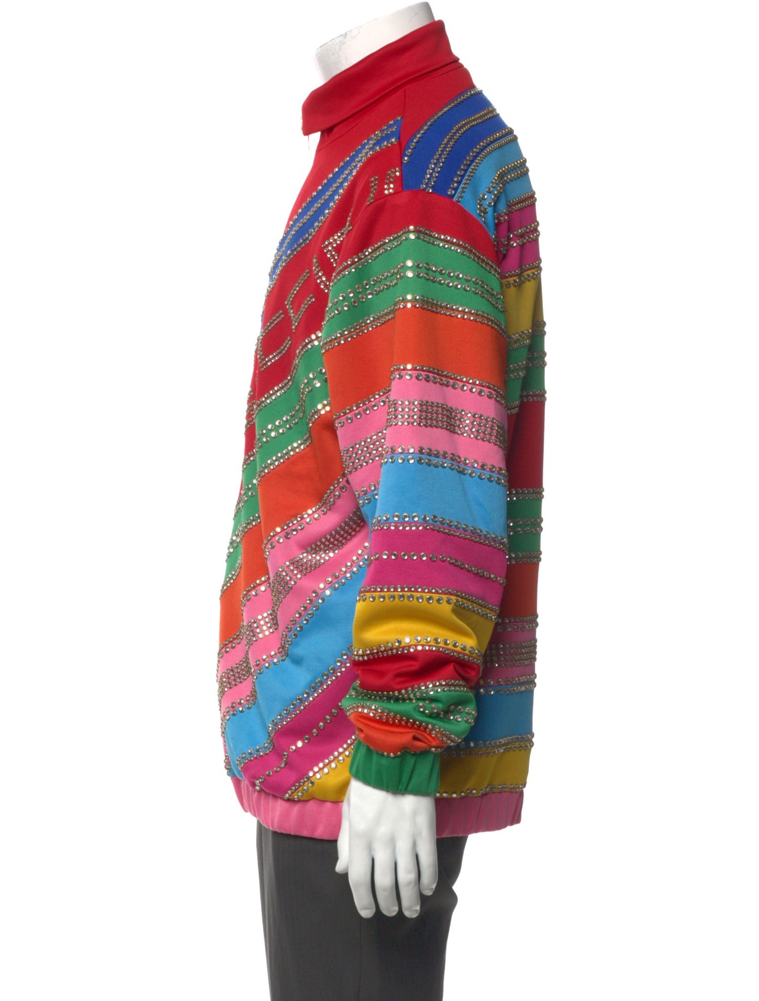 Gucci 2019 Striped Moto Jacket w/ Tags