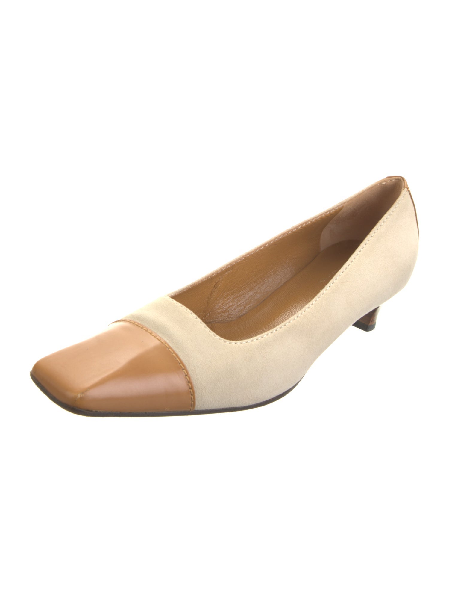 Gucci Suede Leather Trim Embellishment Pumps