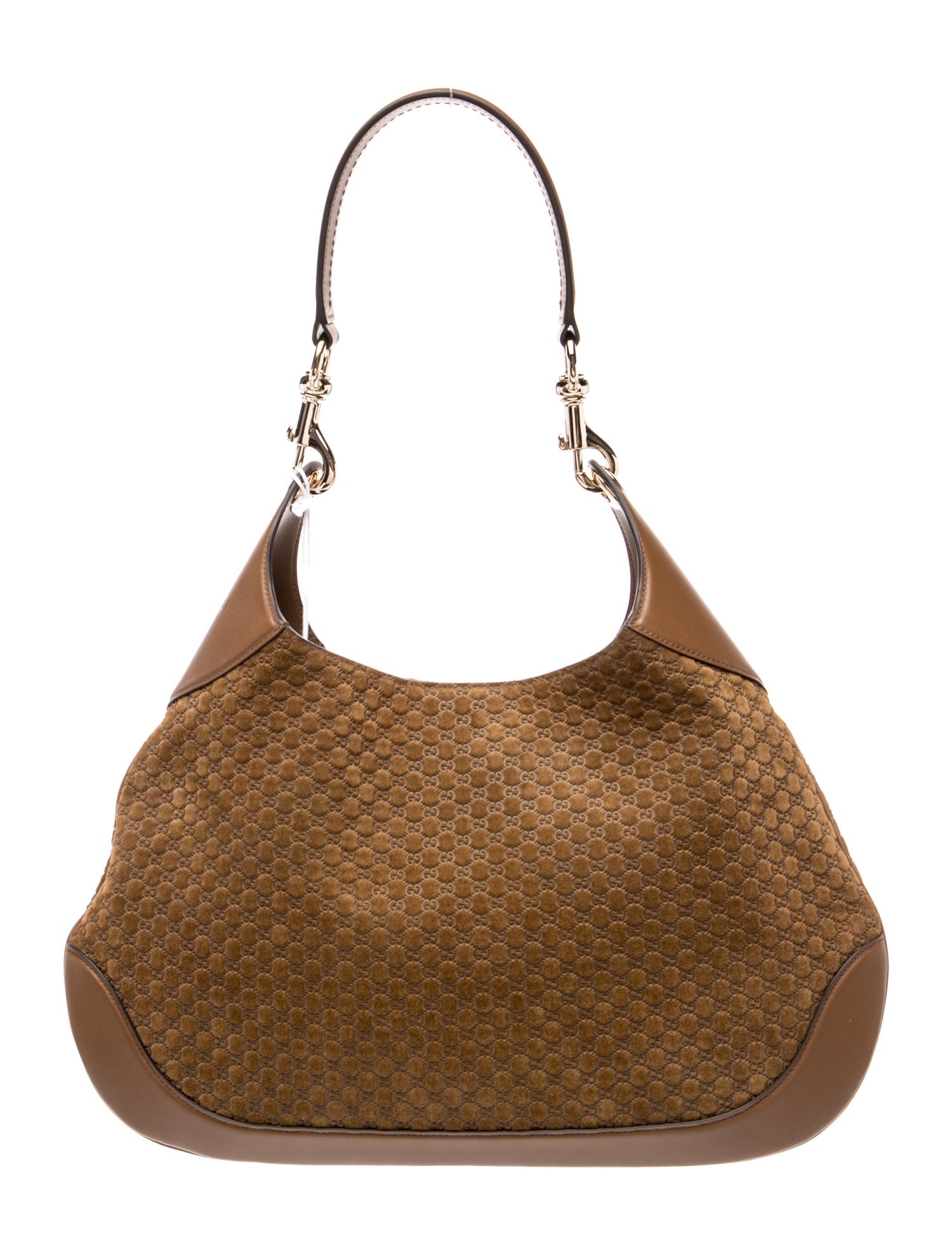 Gucci Micro GG Monogram B Medium Suede Shoulder Bag Medium w/ Tags