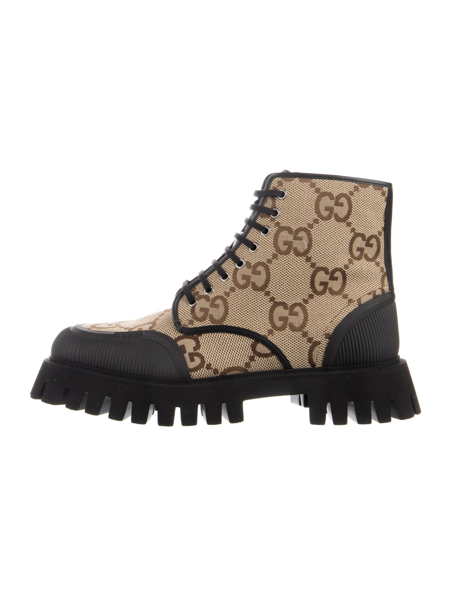 Gucci GG Canvas Canvas Combat Boots