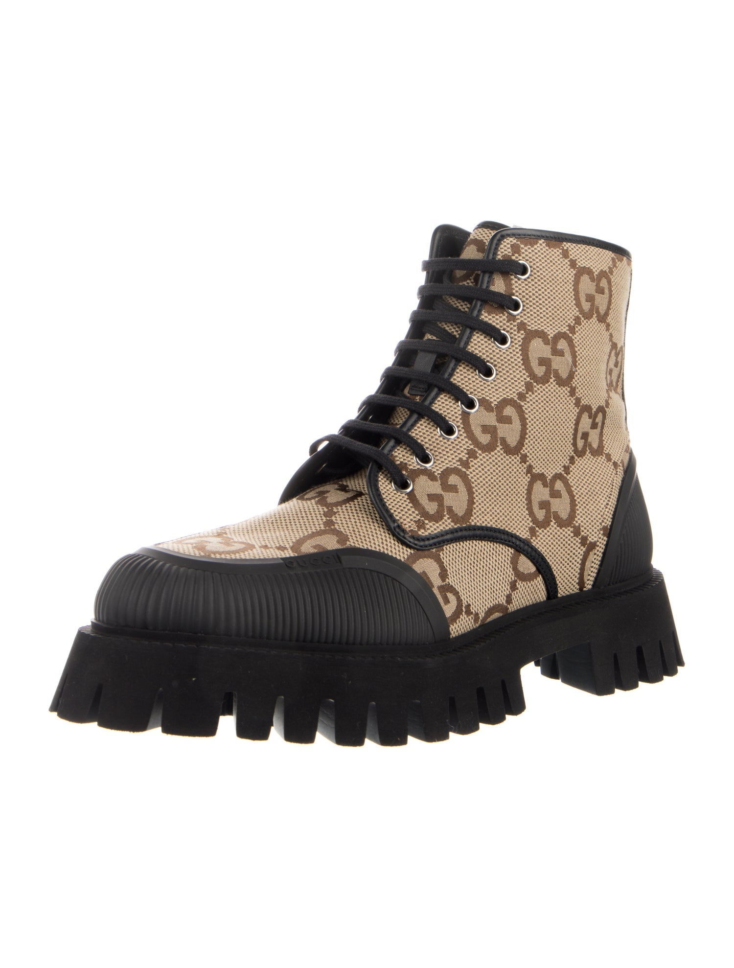 Gucci GG Canvas Canvas Combat Boots