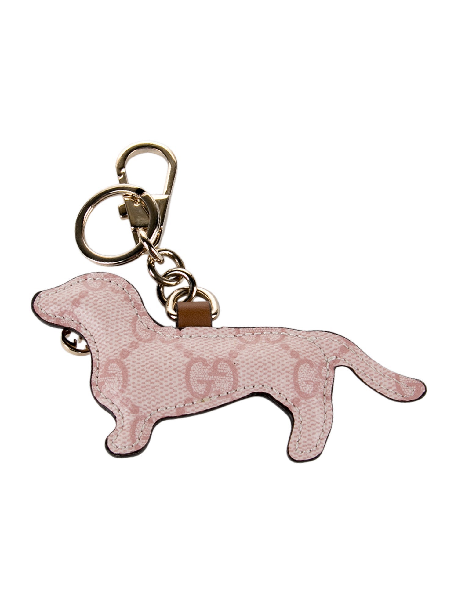 Gucci Leather Dog Keychain