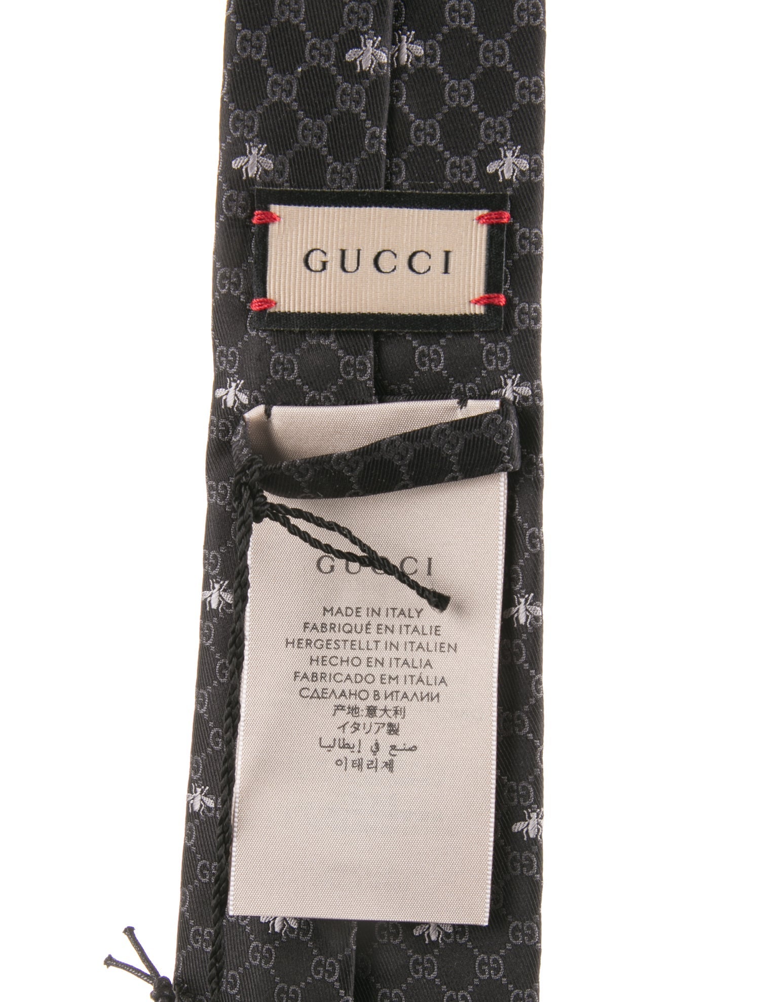 Gucci Pattern Print Silk Tie w/Tags