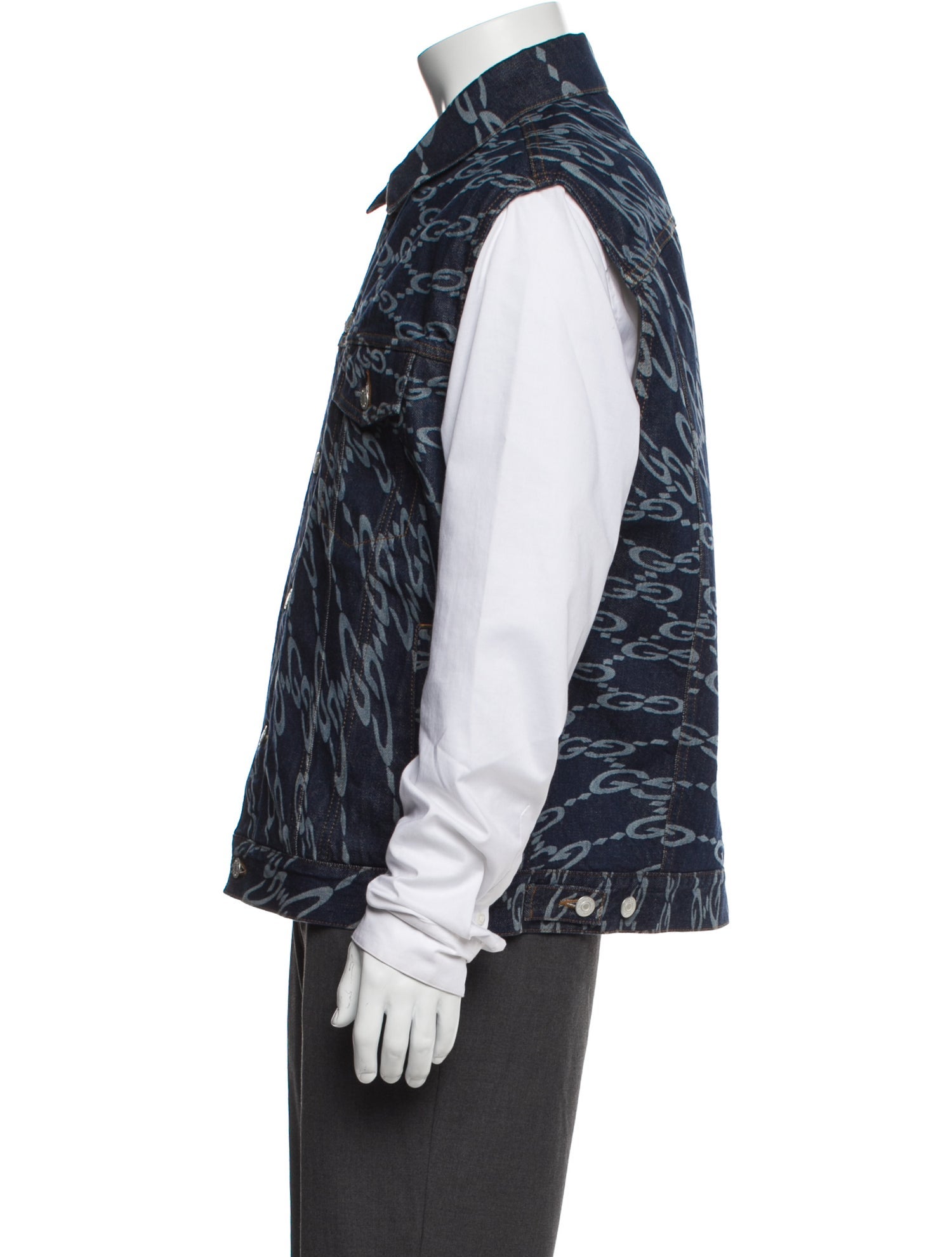 Gucci 2024 GG Denim Vest w/ Tags