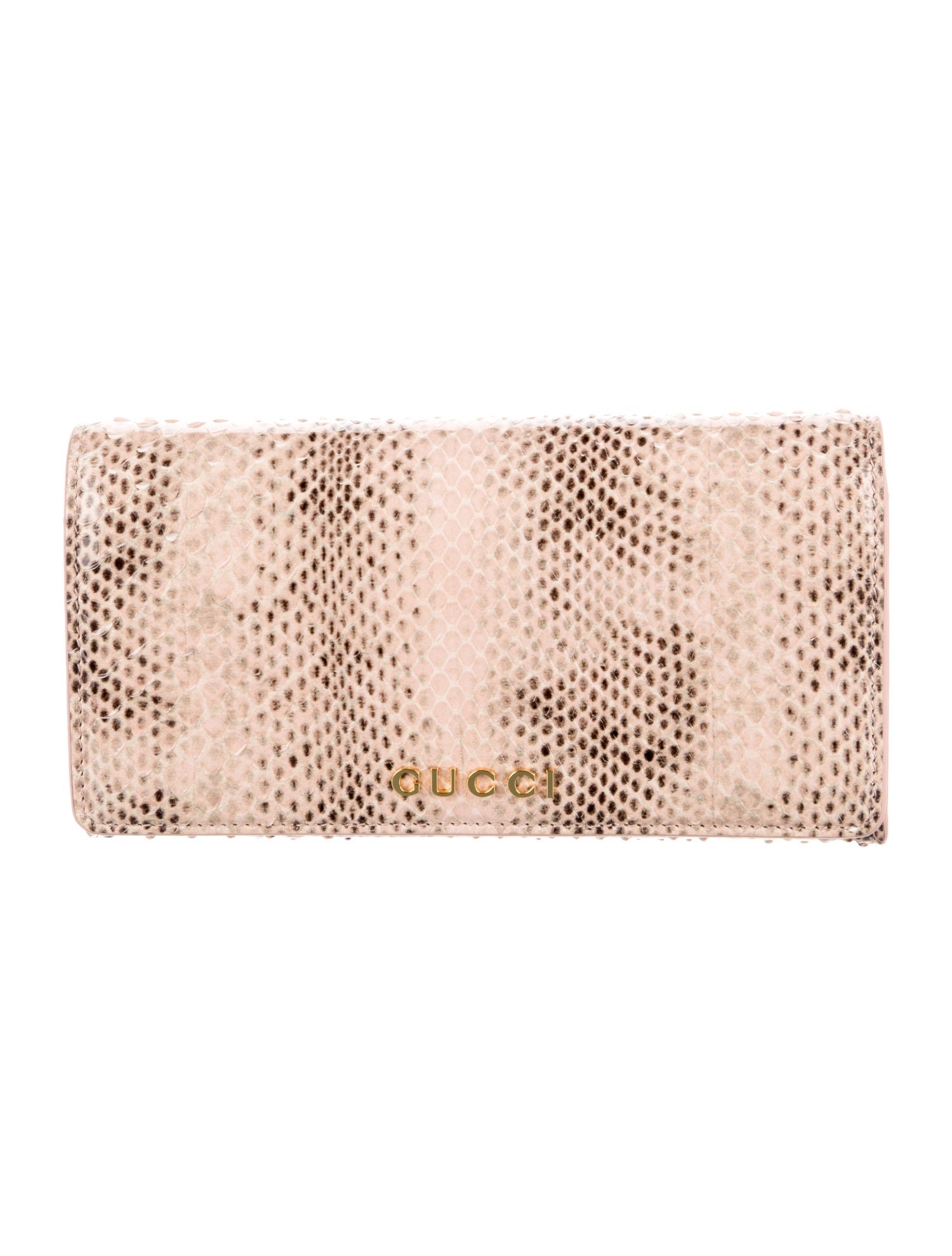 Gucci Python Animal Print Continental Wallet