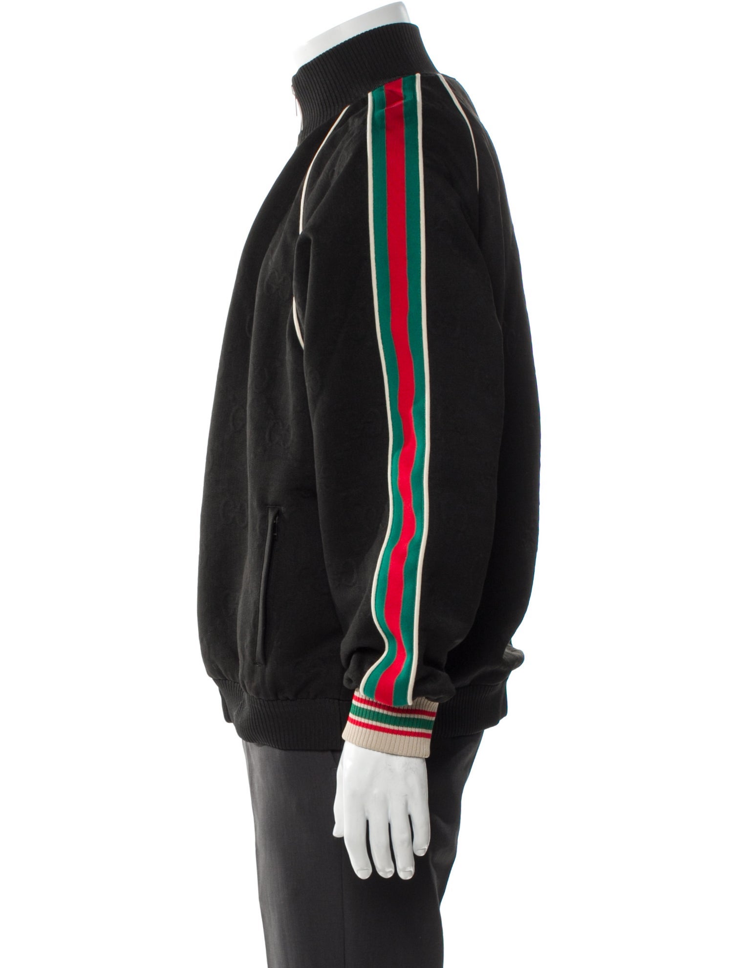Gucci Web Accent Striped Windbreaker