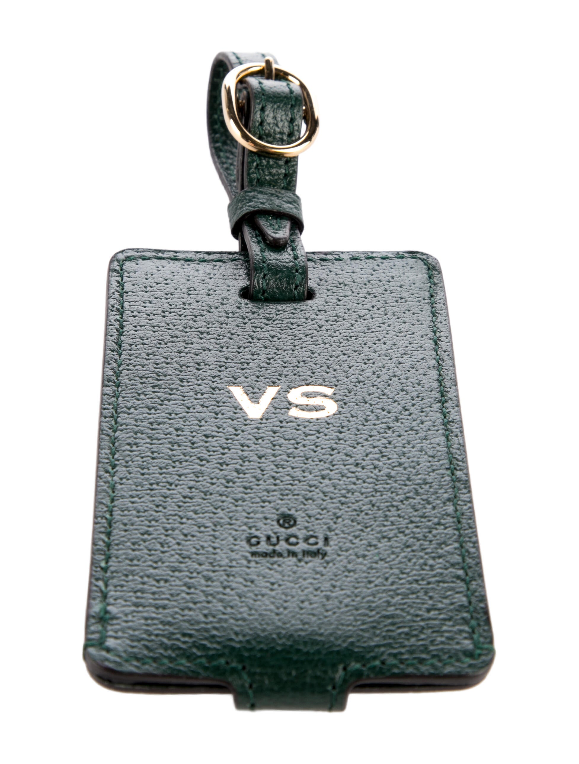 Gucci traveling leather tag
