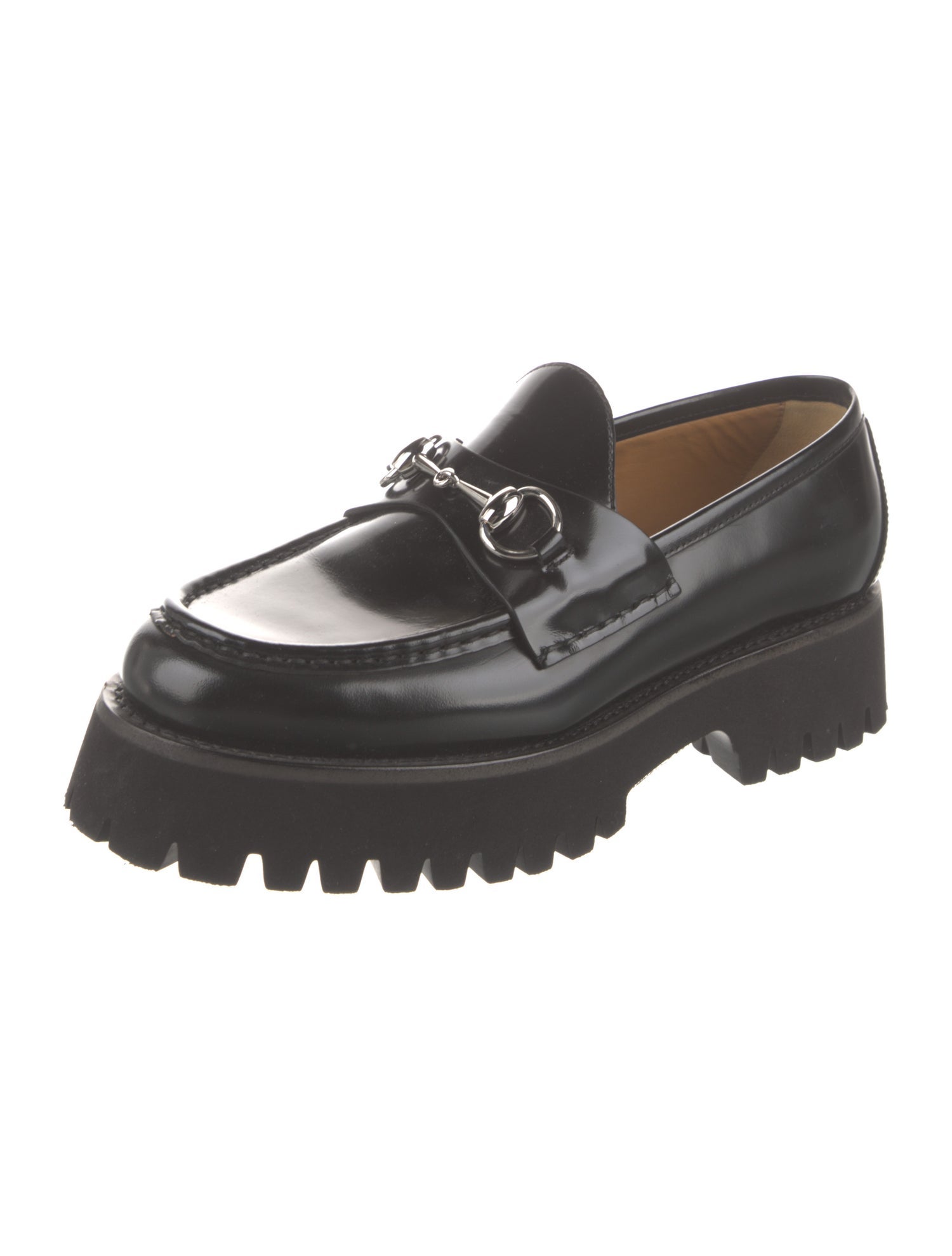 Gucci 1955 Horsebit Accent Patent Leather Loafers