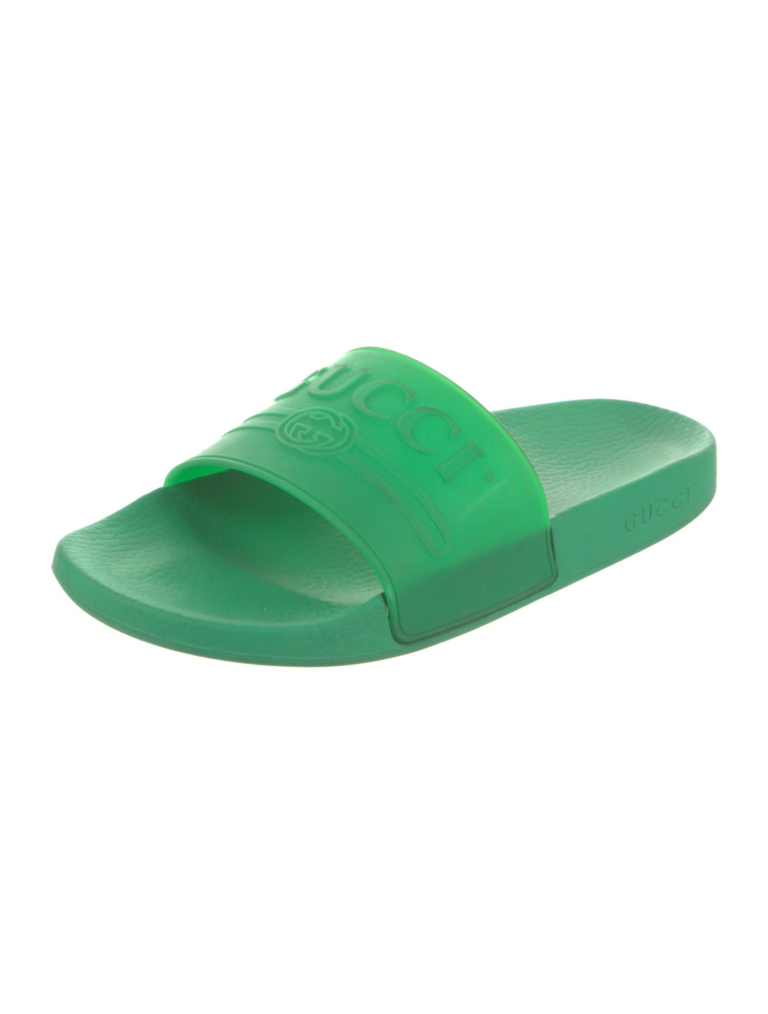 Gucci Interlocking G Logo Rubber Slides