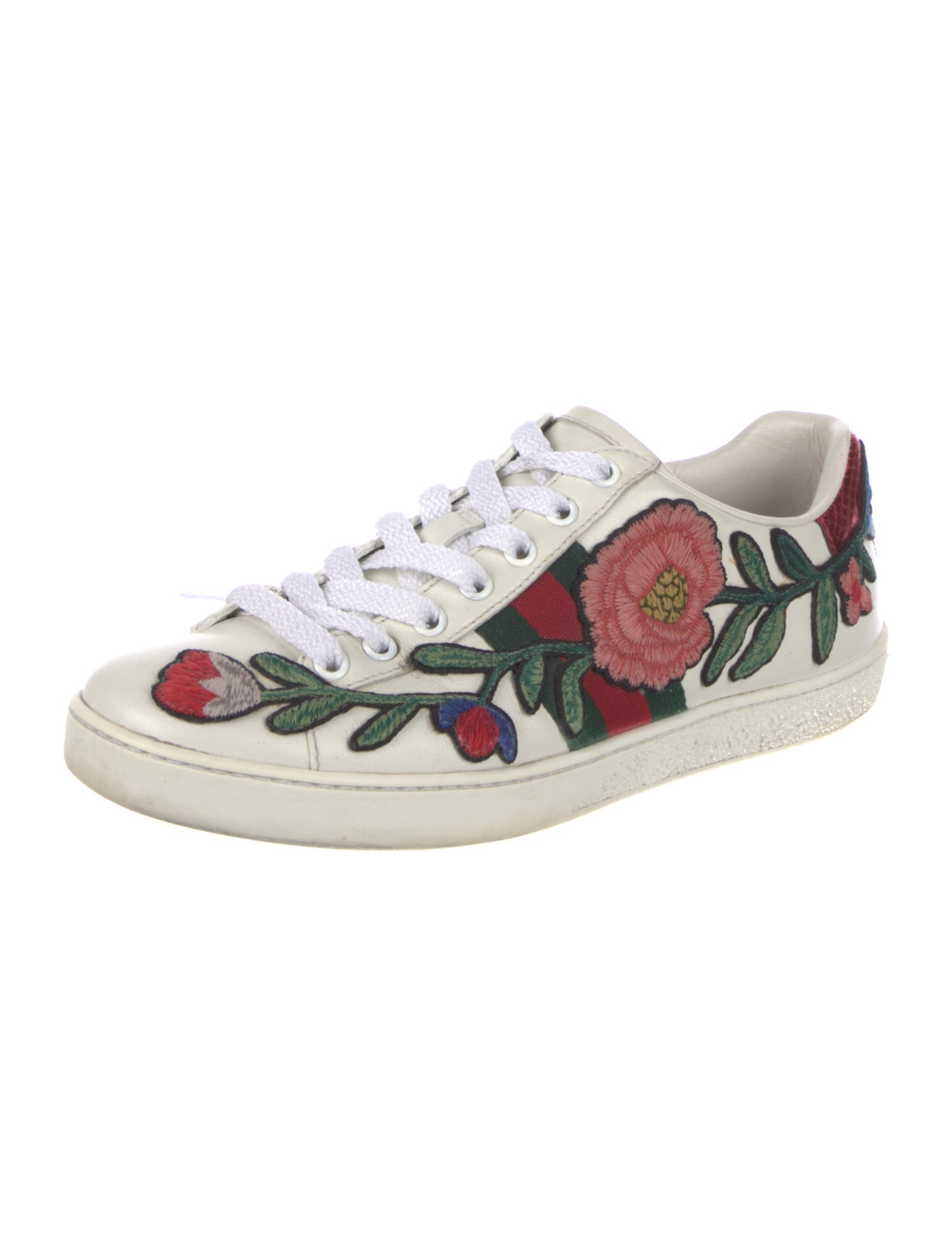 Gucci Ace Floral Embroidered Sneakers