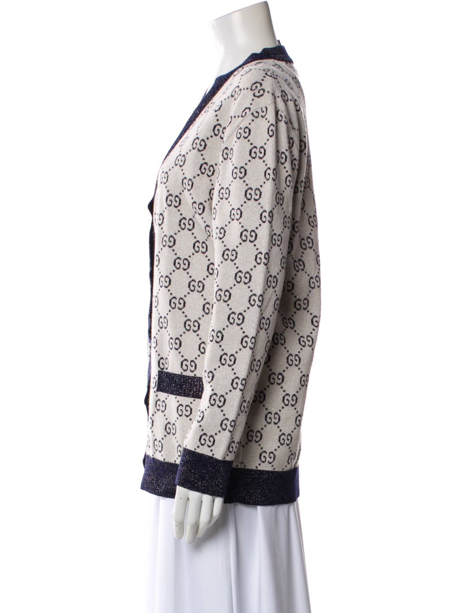 Gucci Printed V-Neck Sweater