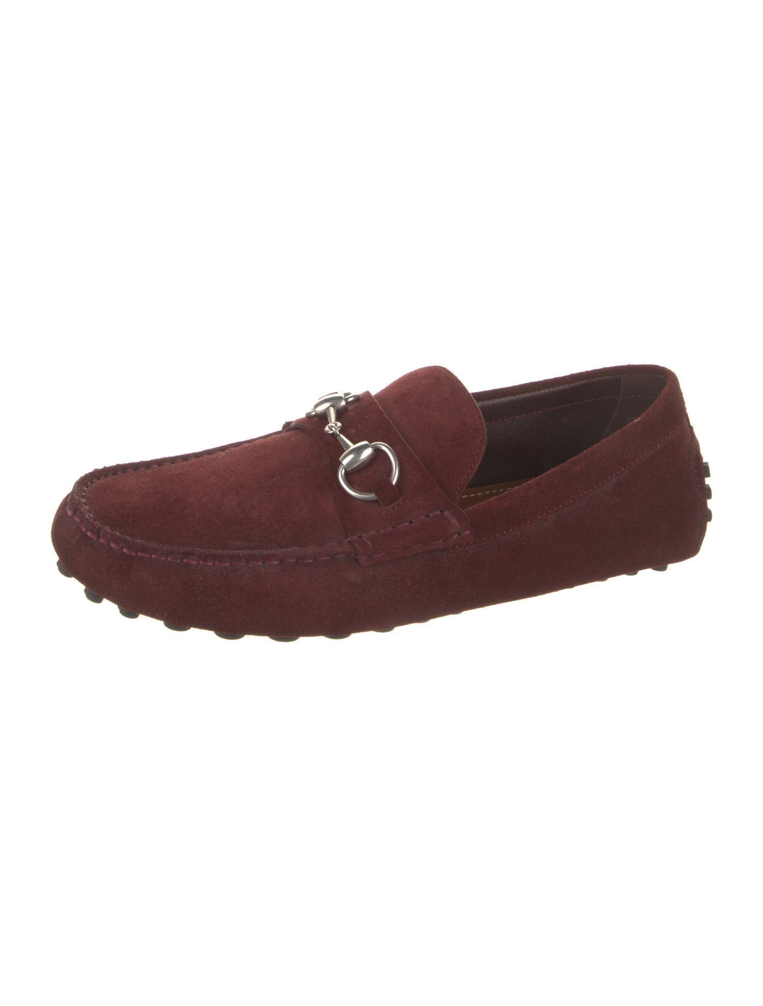 Gucci Horsebit Accent Suede Loafers