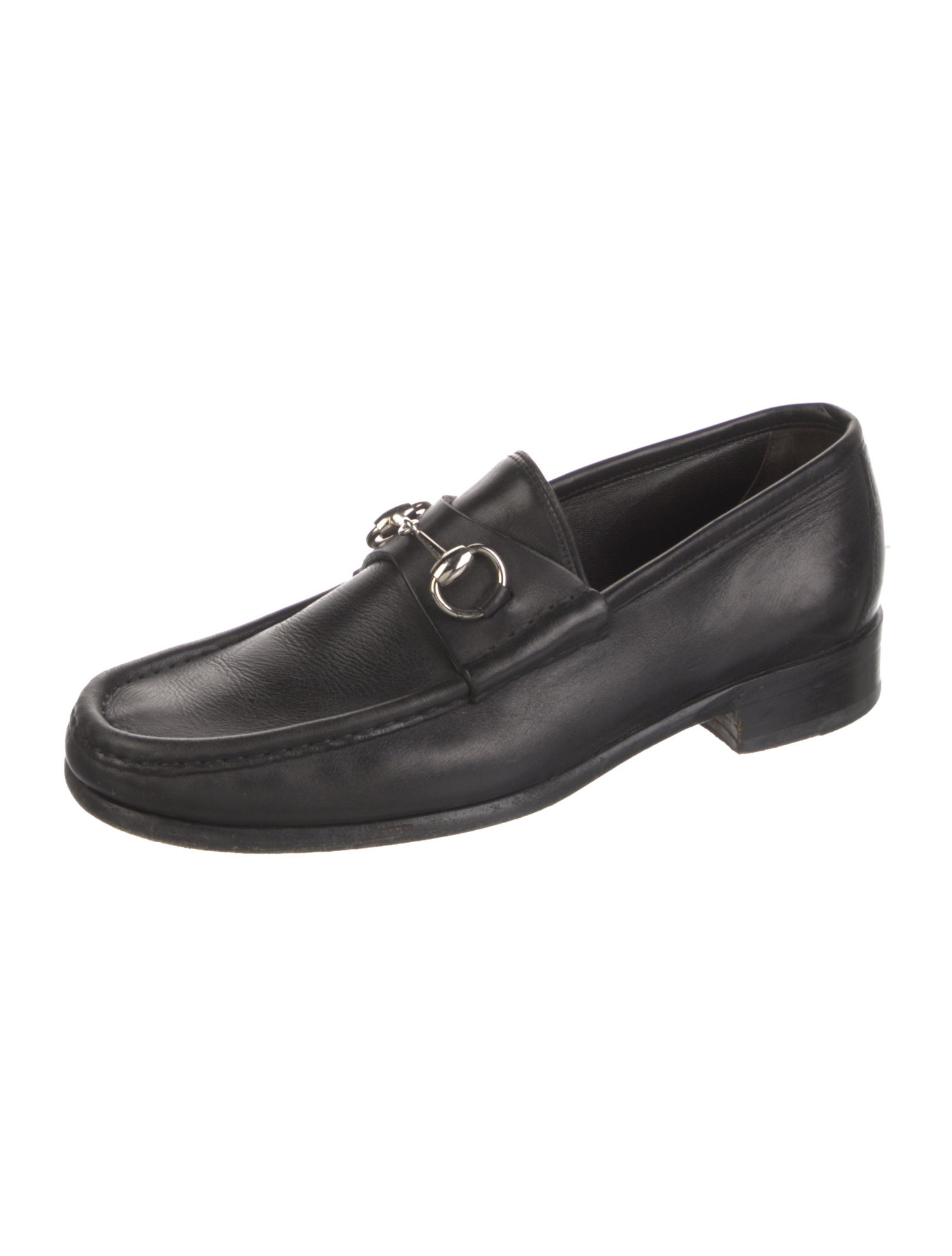 Gucci Horsebit Accent Leather Loafers