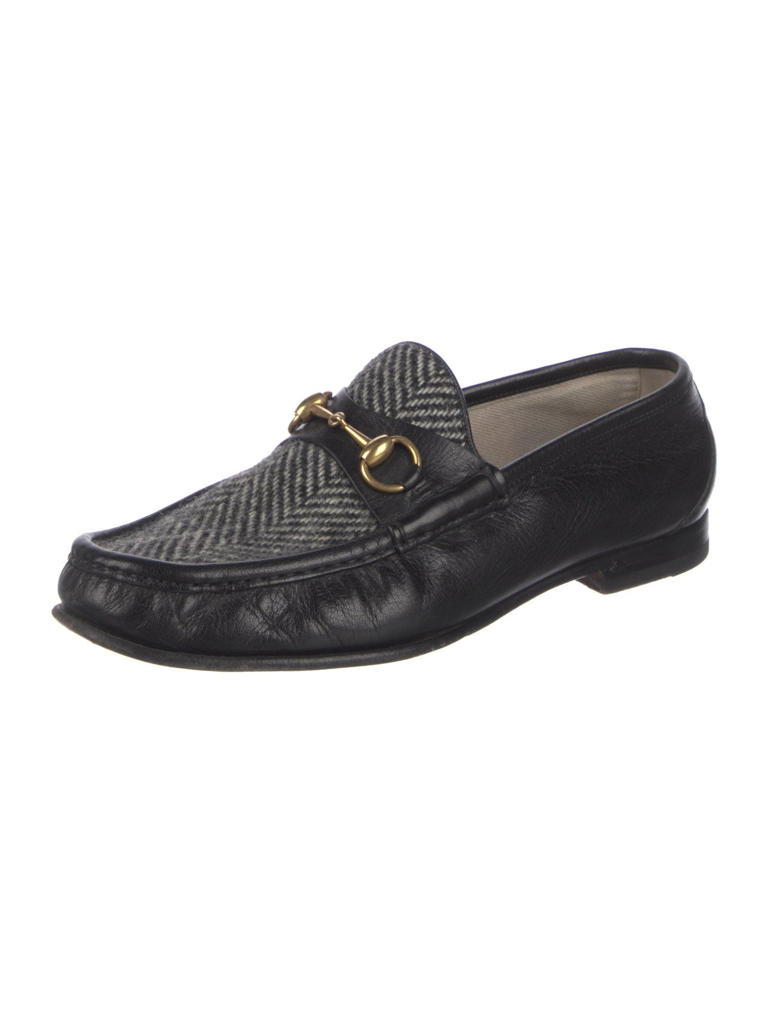 Gucci Horsebit Accent Leather Dress Loafers
