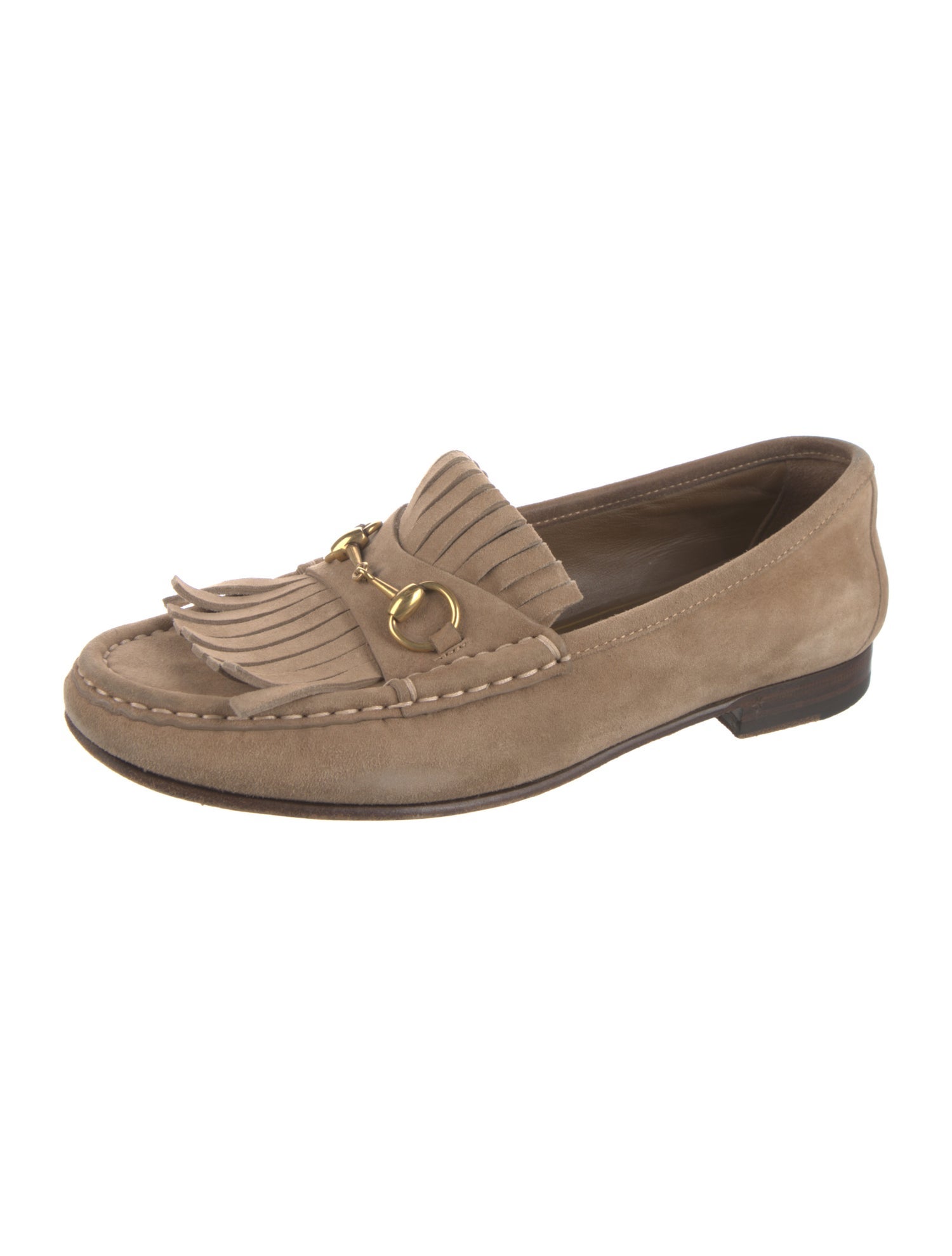 Gucci 1955 Horsebit Accent Suede Loafers