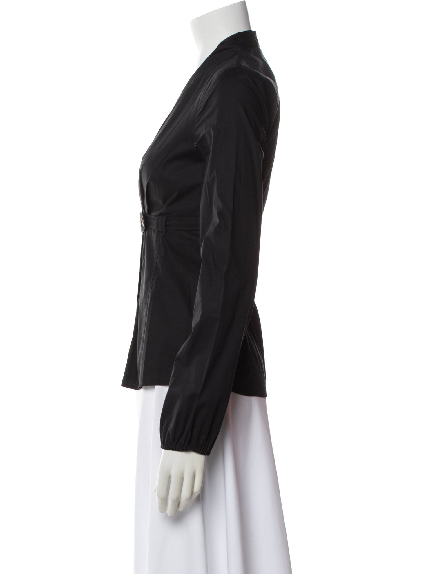 Gucci V-Neck Long Sleeve Blouse