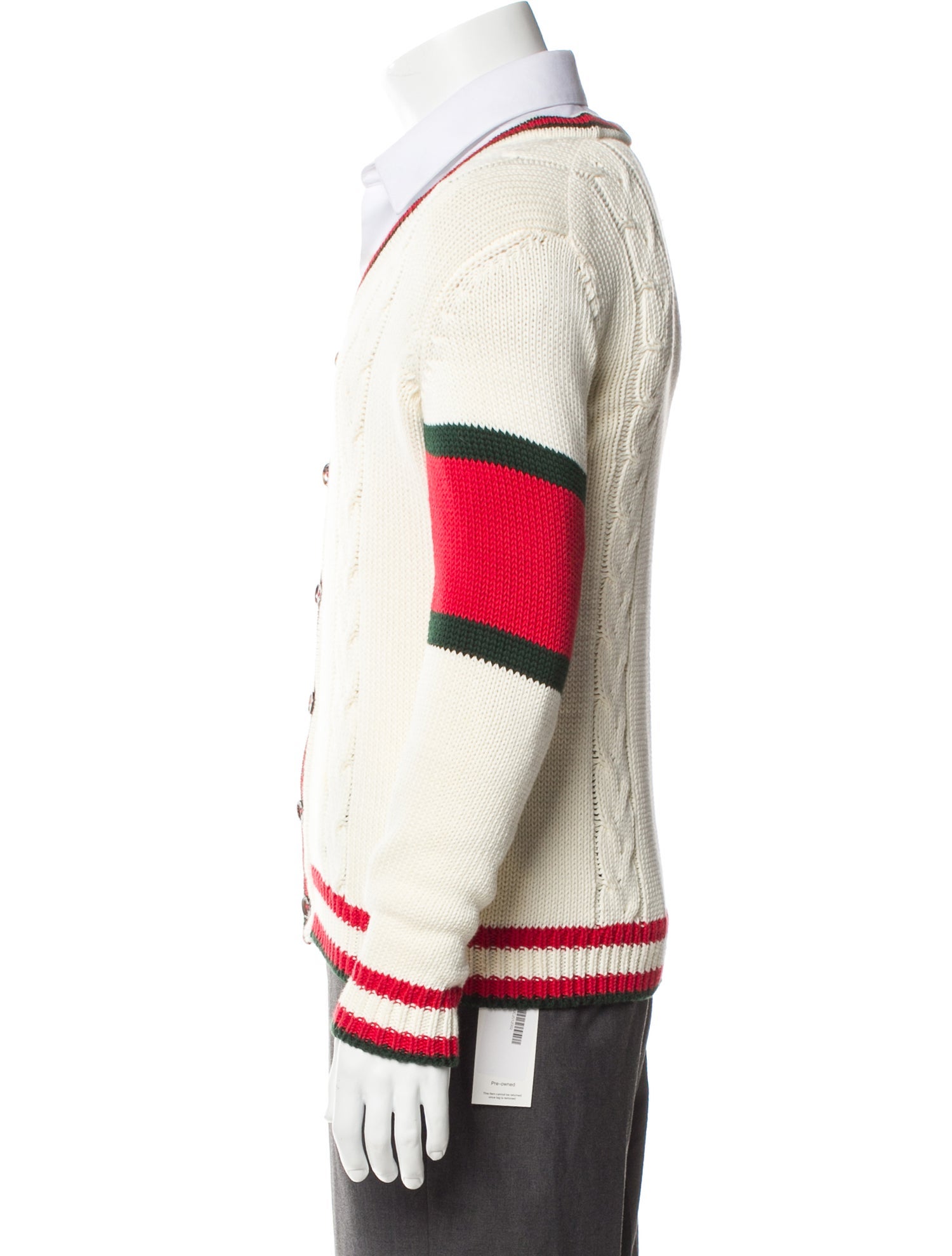 Gucci Striped V-Neck Cardigan