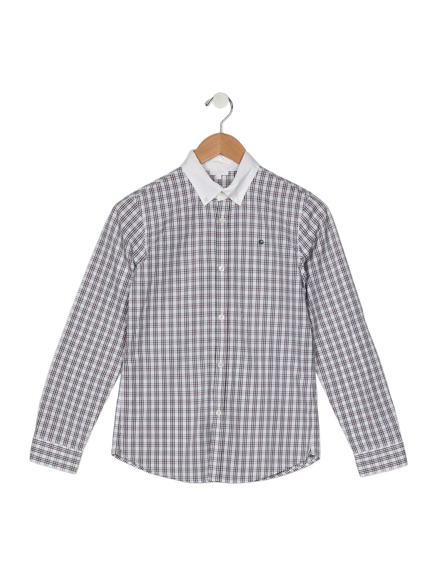 Gucci Boys' Plaid Button-Up Shirt