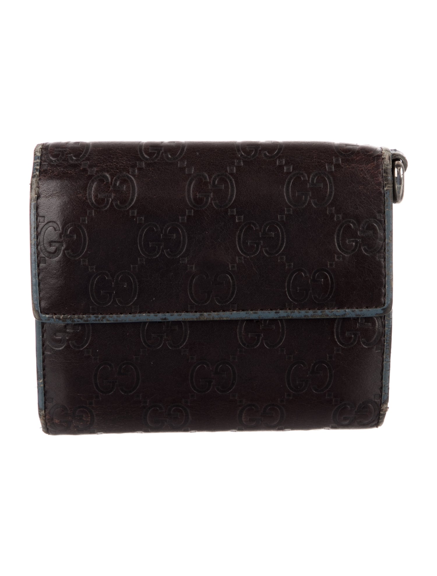 Gucci Compact Tri-Fold GG Embossed Wallet