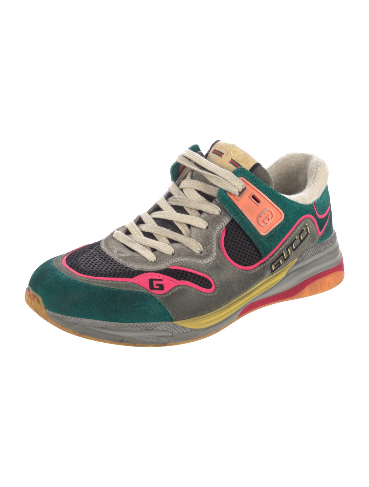 Gucci Interlocking G Logo Suede Sneakers