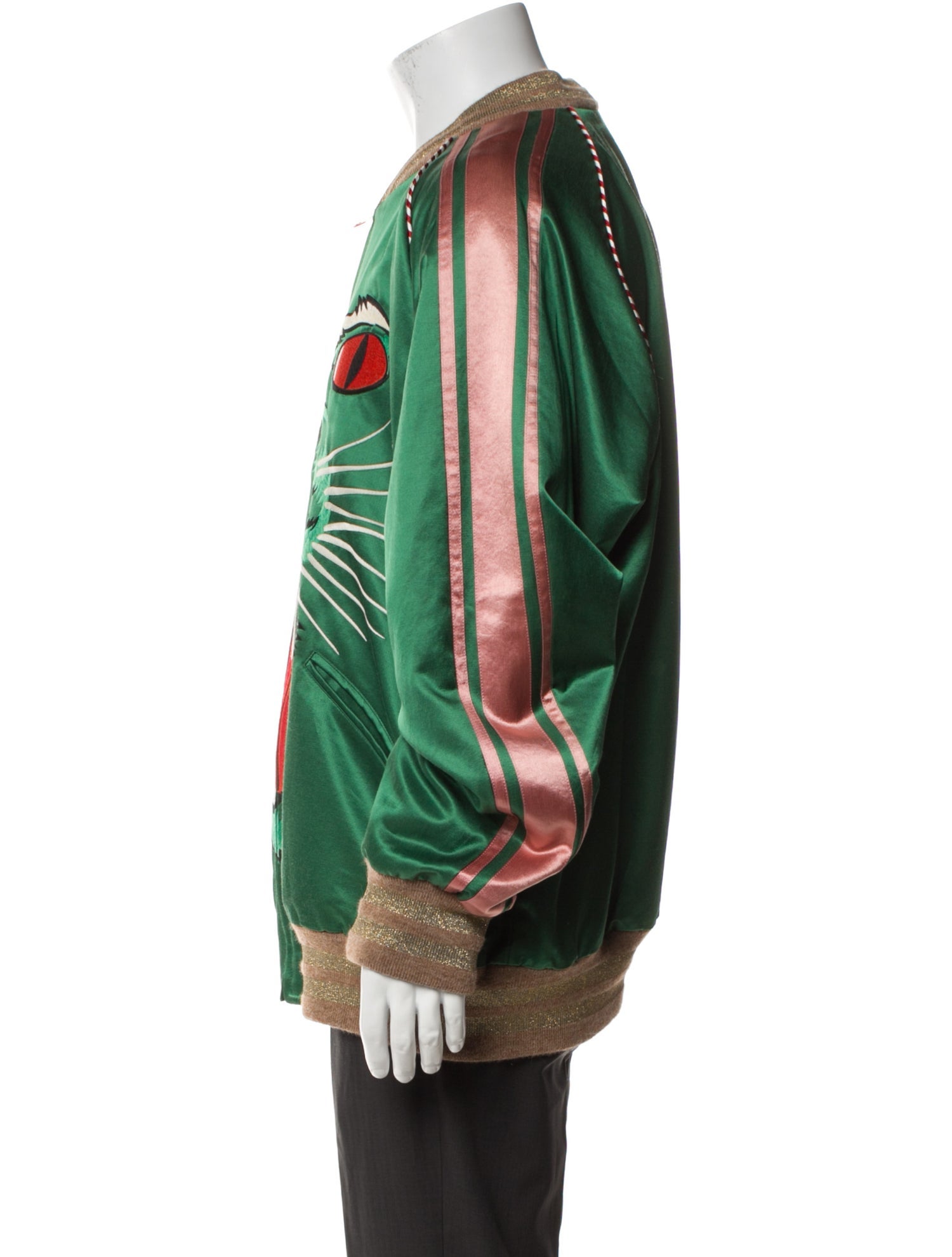 Gucci 2019 Tiger Head Accent Bomber Jacket