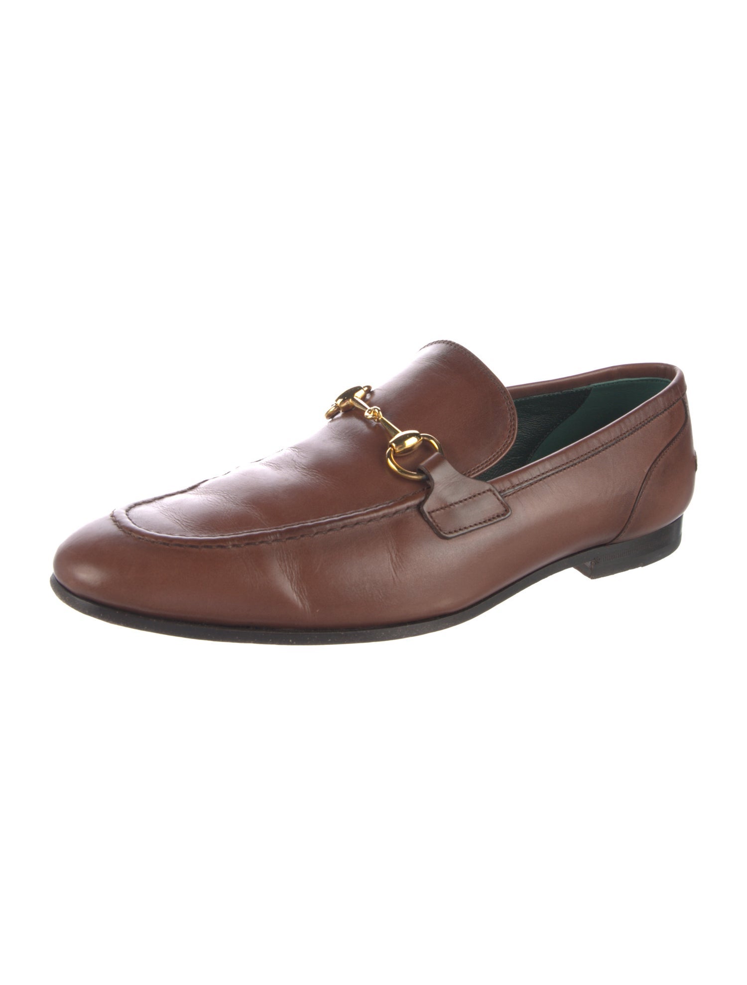 Gucci Horsebit Accent Leather Dress Loafers
