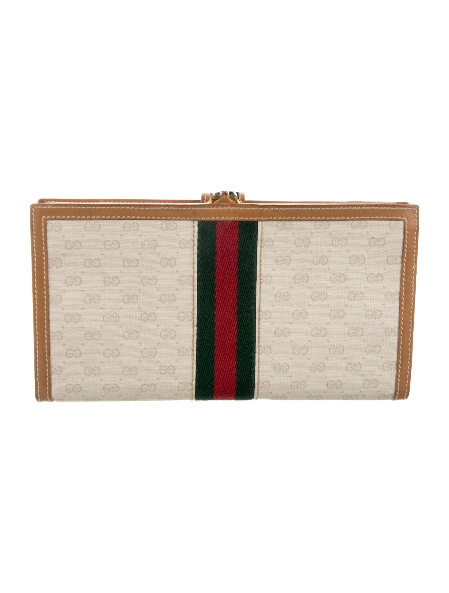 Gucci Vintage Web Accent French Purse