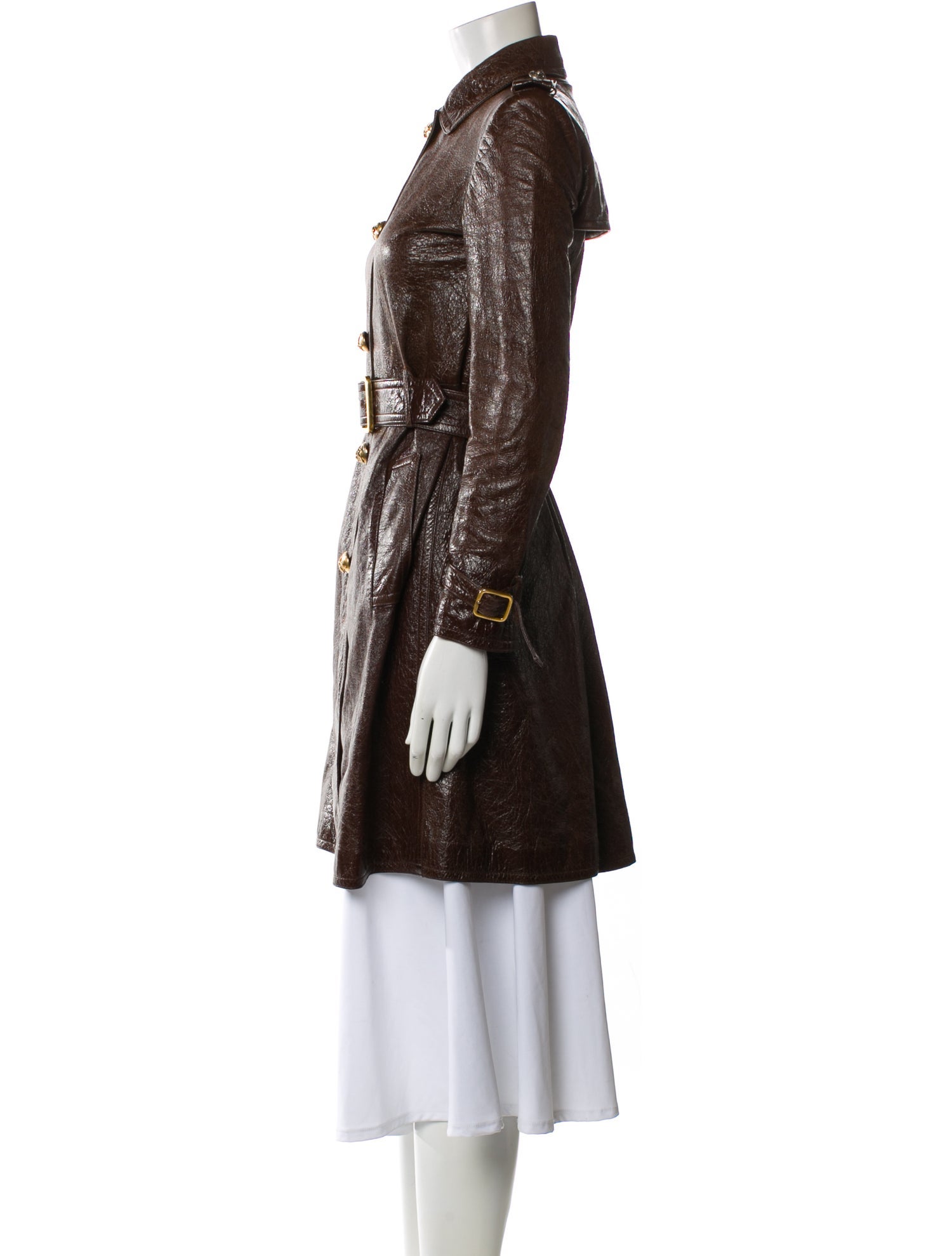Gucci Leather Trench Coat