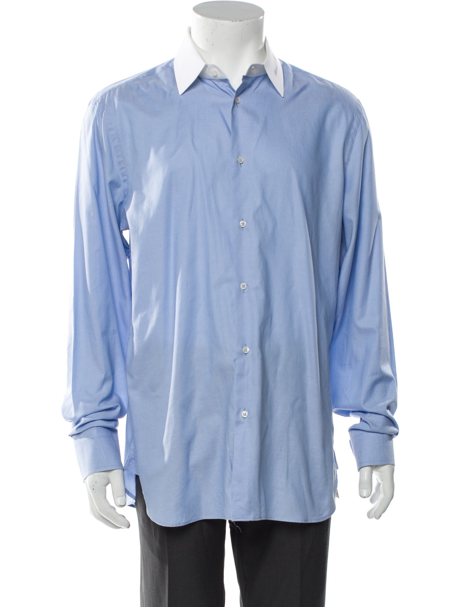 Gucci Interlocking G Logo Long Sleeve Dress Shirt