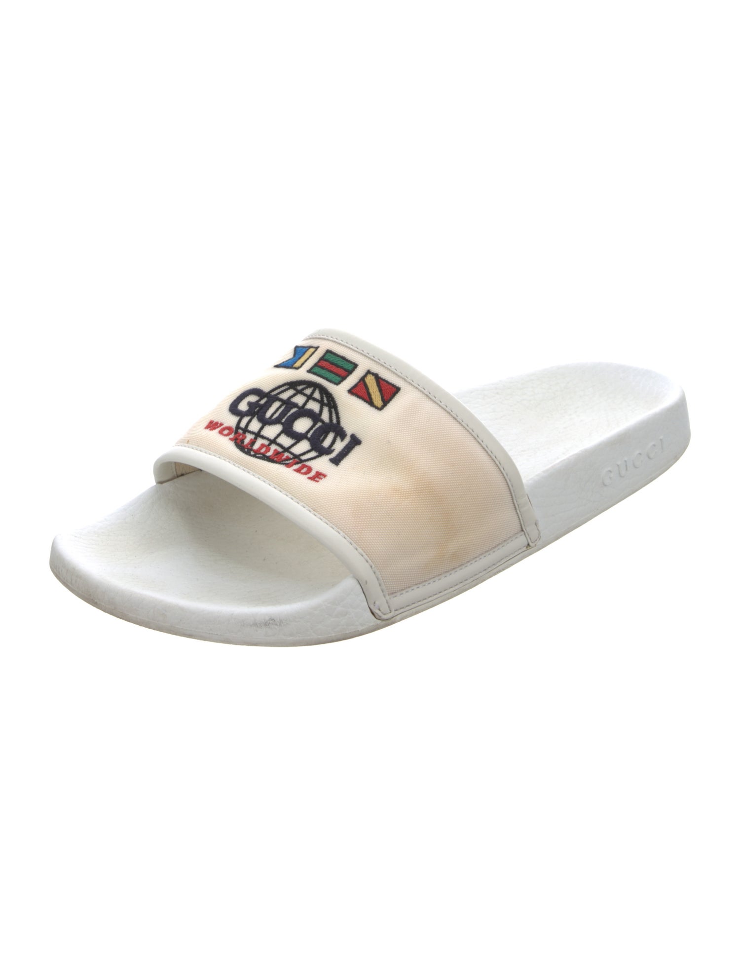 Gucci Canvas Graphic Print Slides