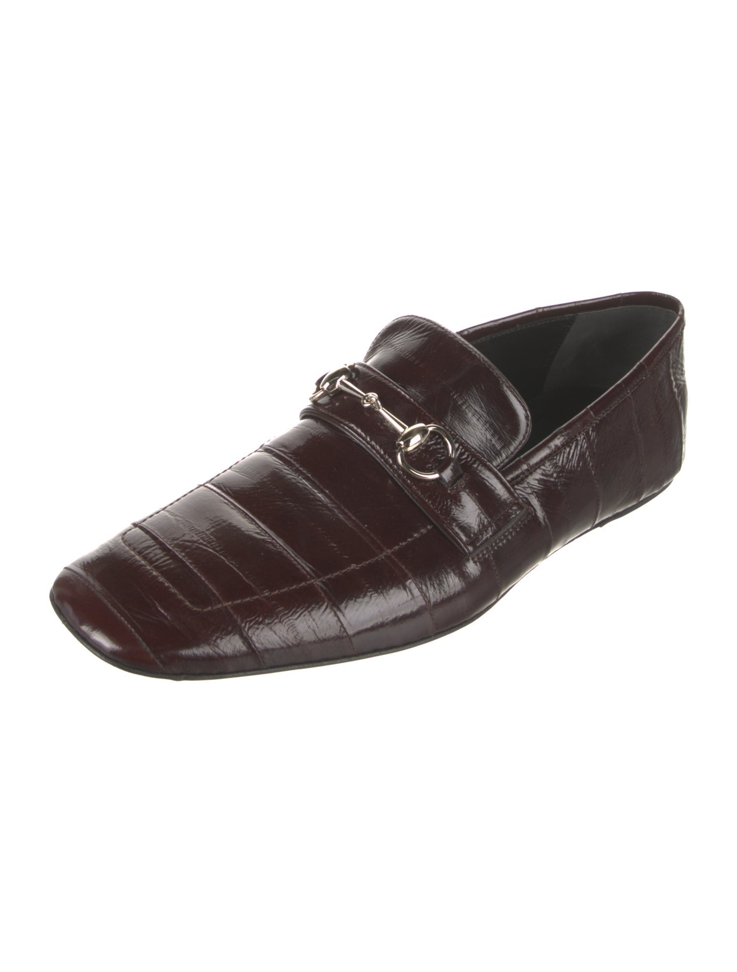 Gucci Horsebit Accent Patent Leather Loafers