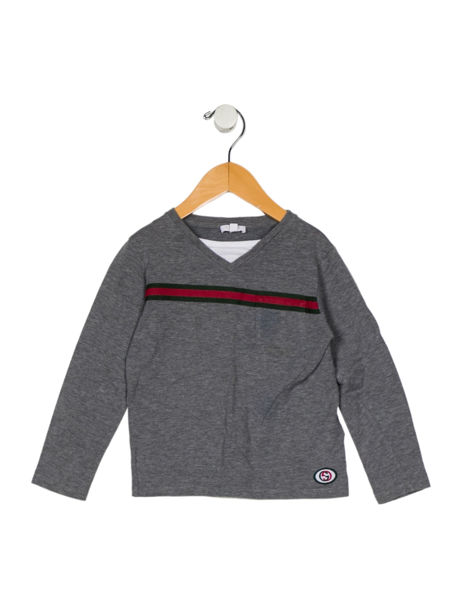 Gucci Toddler Girls' Web Long Sleeve Top